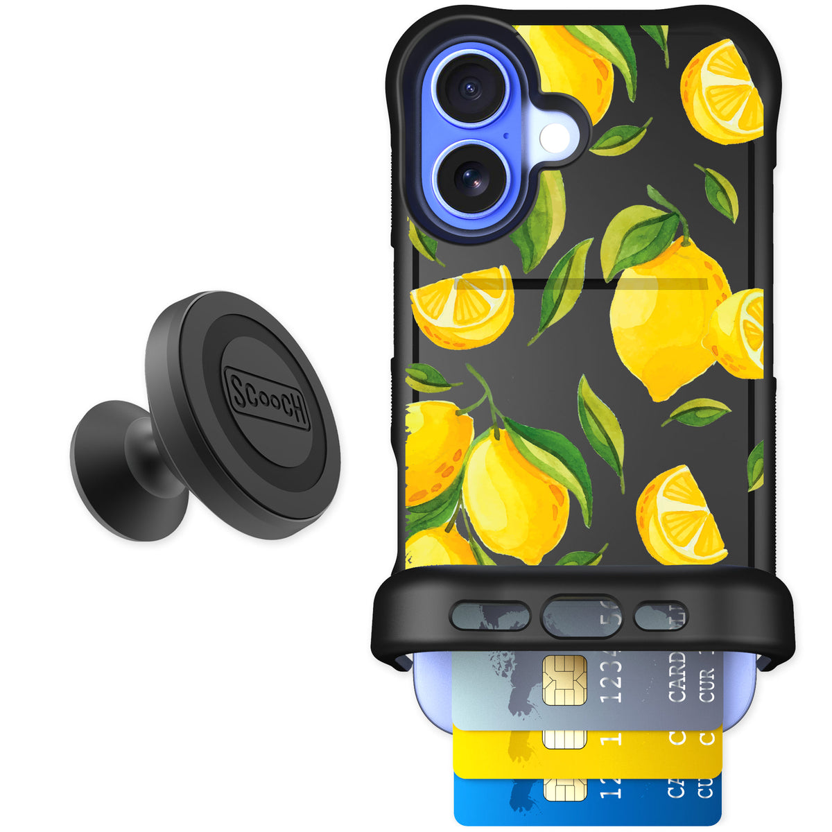 Scooch Wingmate Amalfi Lemons for iPhone 16 — Starter Bundle
