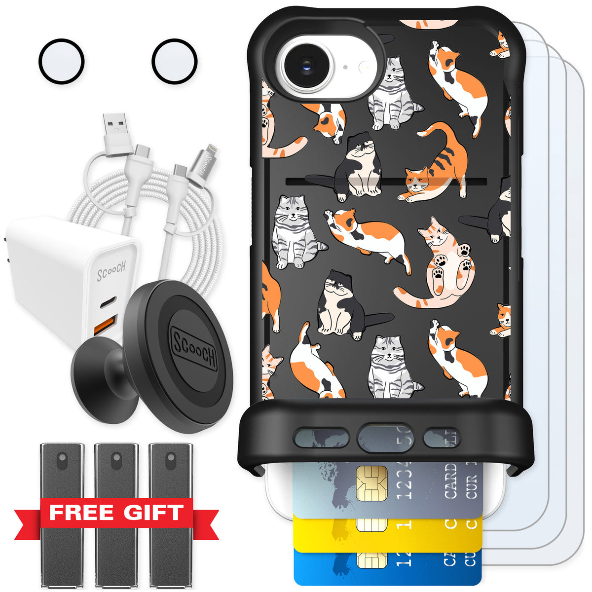 Scooch Wingmate Kitty Crew for iPhone 17e — Ultimate Bundle