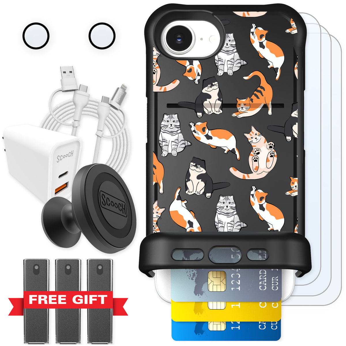 Scooch Wingmate Kitty Crew for iPhone 16e — Ultimate Bundle