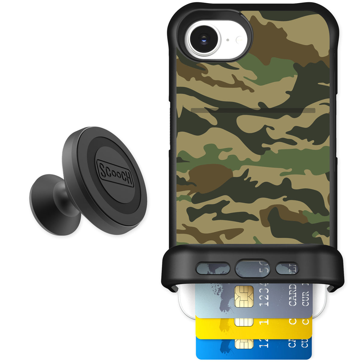 Scooch Wingmate Classic Camo for iPhone 17e — Starter Bundle