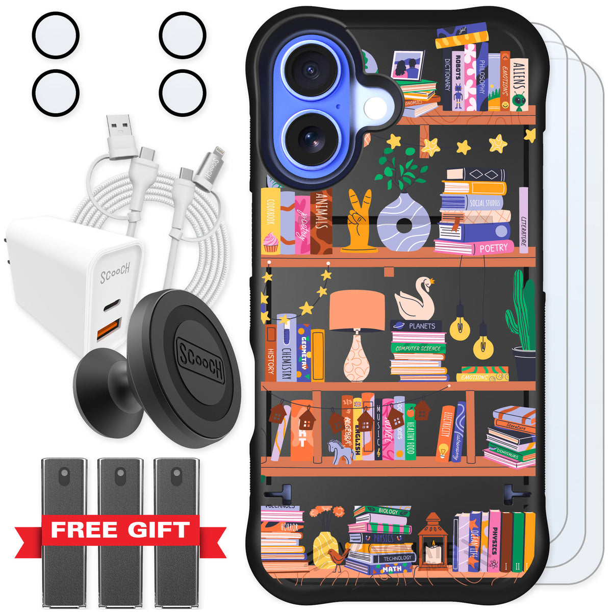 Scooch Wingmate Little Library for iPhone 16 — Ultimate Bundle
