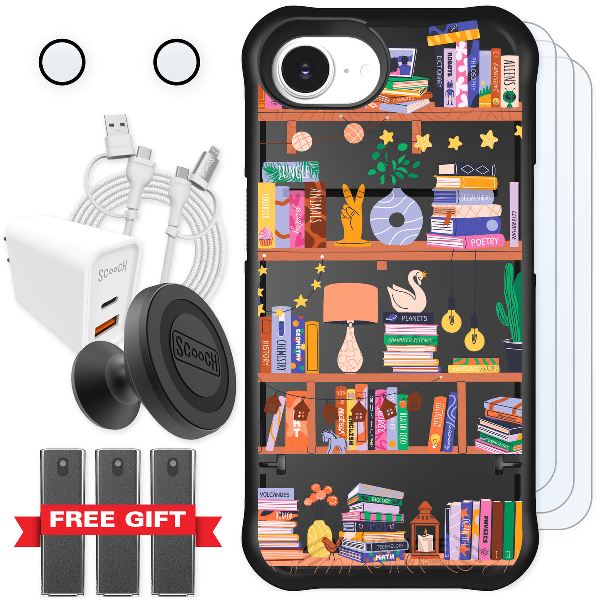 Scooch Wingmate Little Library for iPhone 16e — Ultimate Bundle