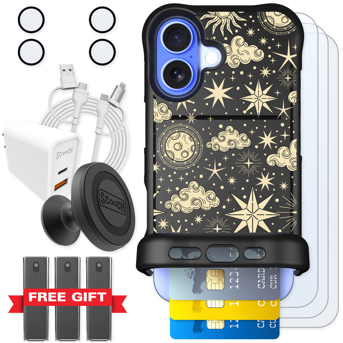 Scooch Wingmate Celestial Sleep for iPhone 16 — Ultimate Bundle
