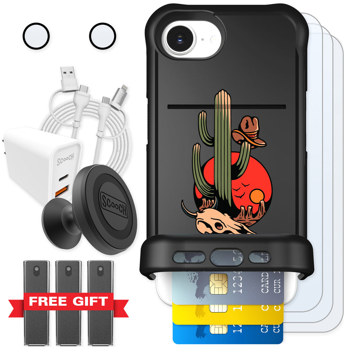 Scooch Wingmate Cactus Flash for iPhone 17e — Ultimate Bundle