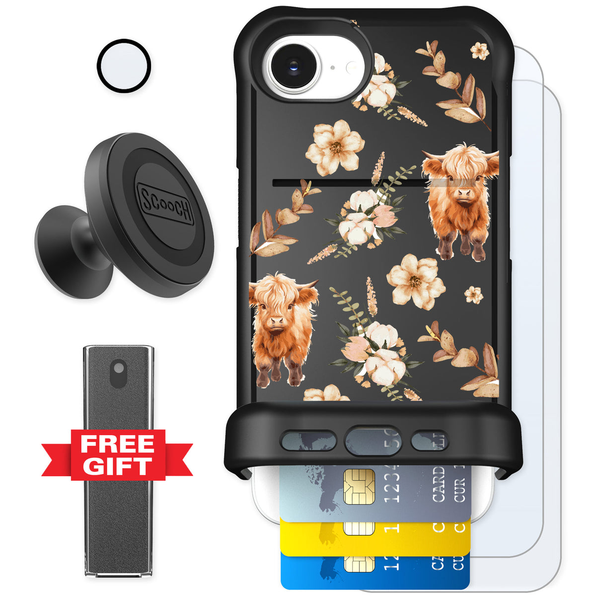 Scooch Wingmate Baby Cow for iPhone 17e β Defender Bundle