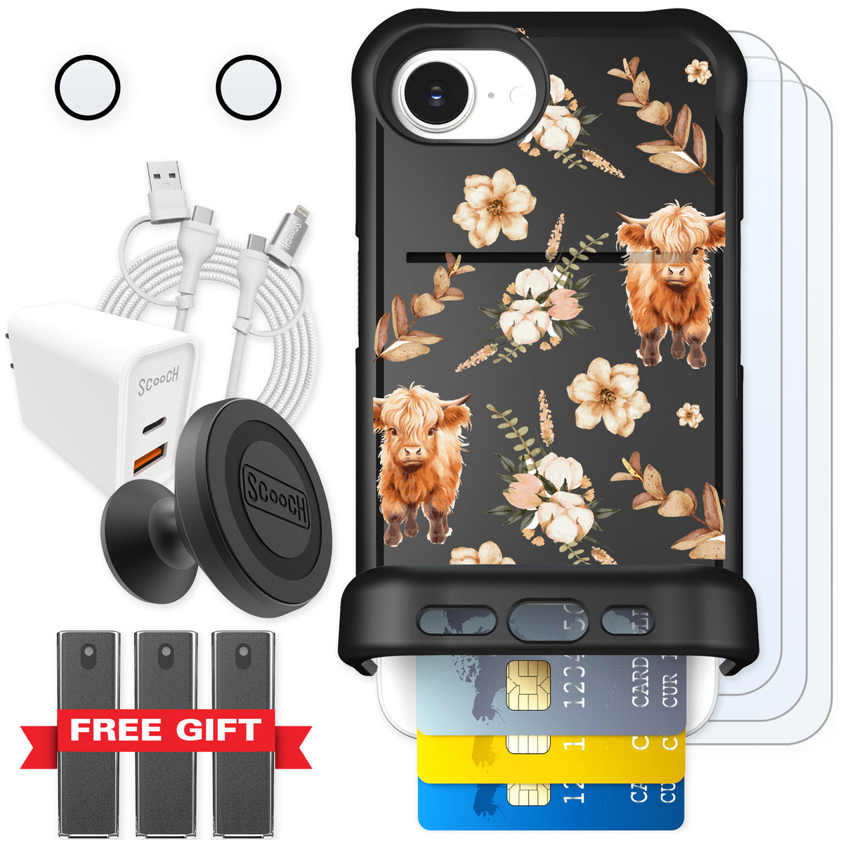 Scooch Wingmate Baby Cow for iPhone 16e β Ultimate Bundle