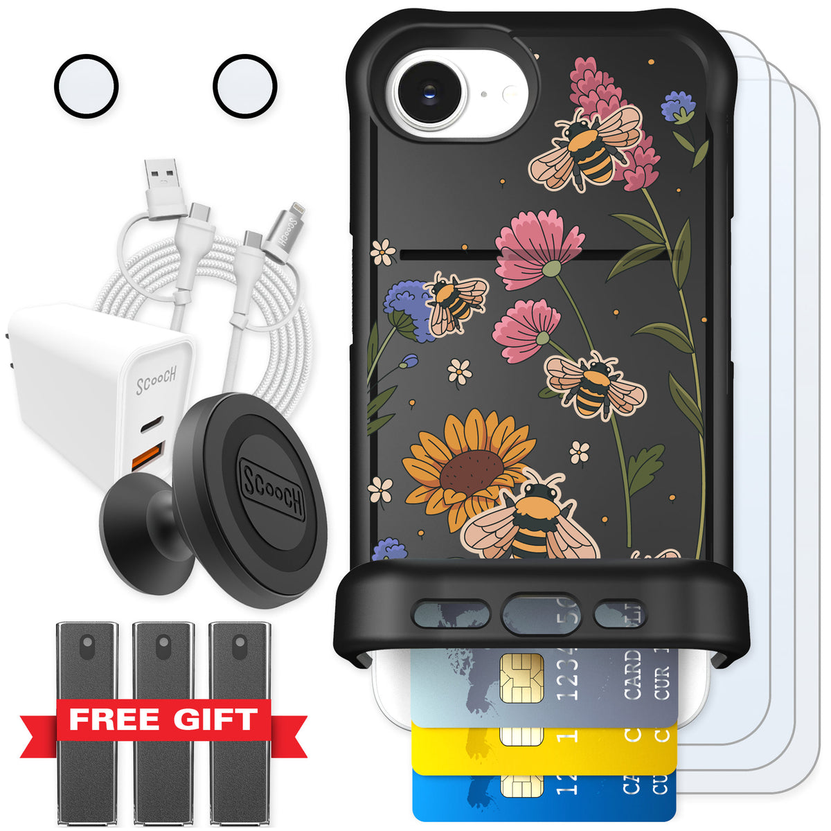 Scooch Wingmate Bee Happy for iPhone 17e — Ultimate Bundle