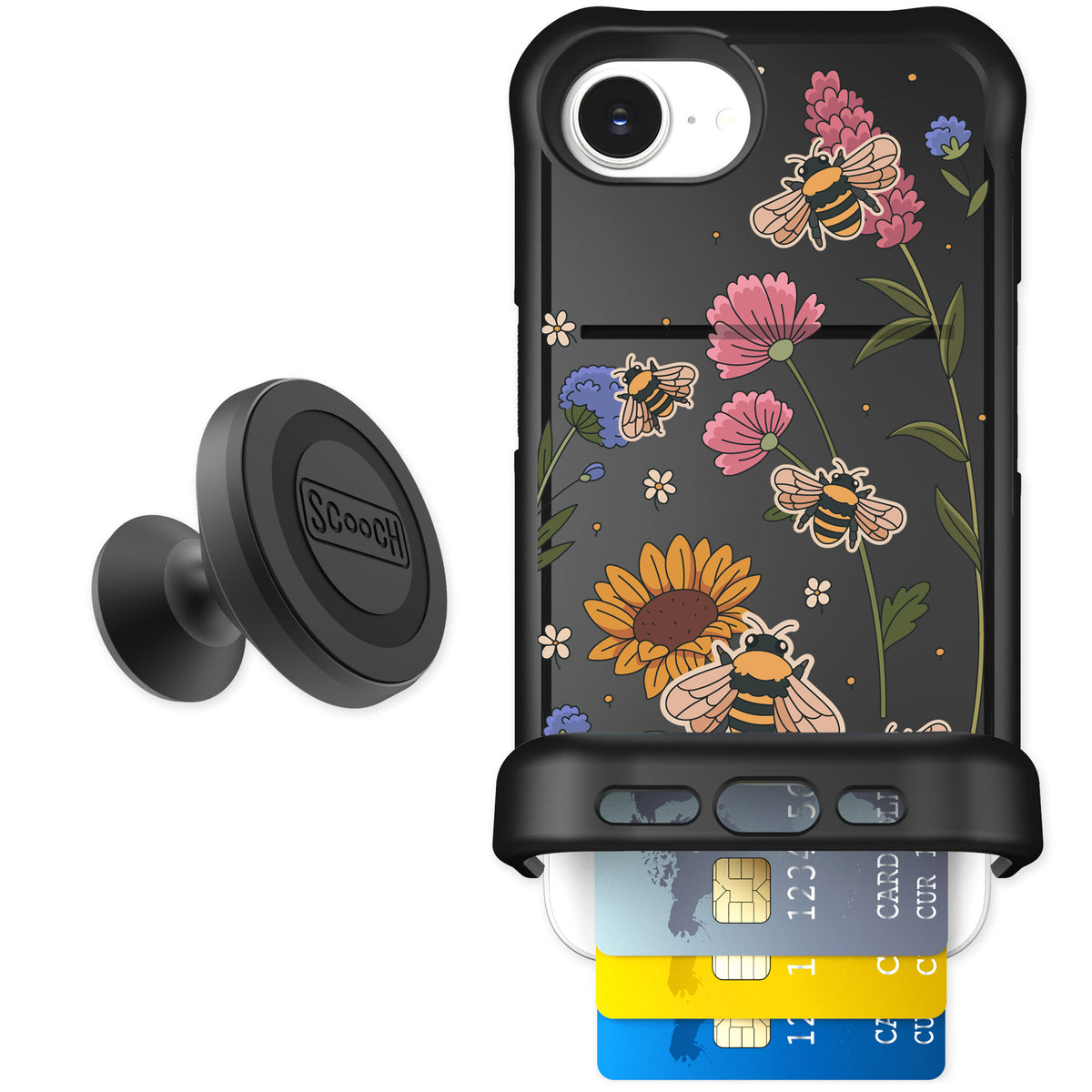 Scooch Wingmate Bee Happy for iPhone 16e — Starter Bundle