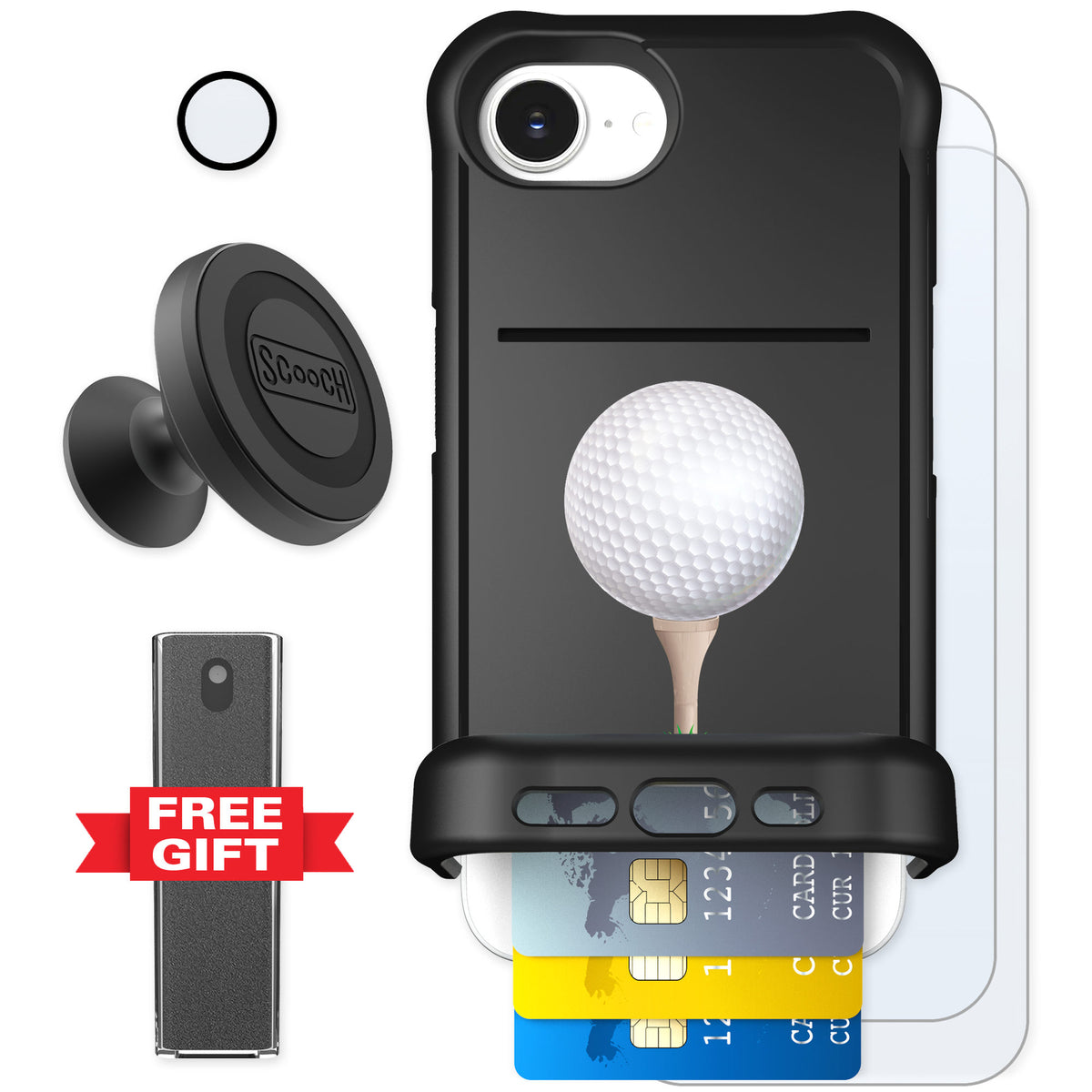 Scooch Wingmate Tee Time for iPhone 17e β Defender Bundle