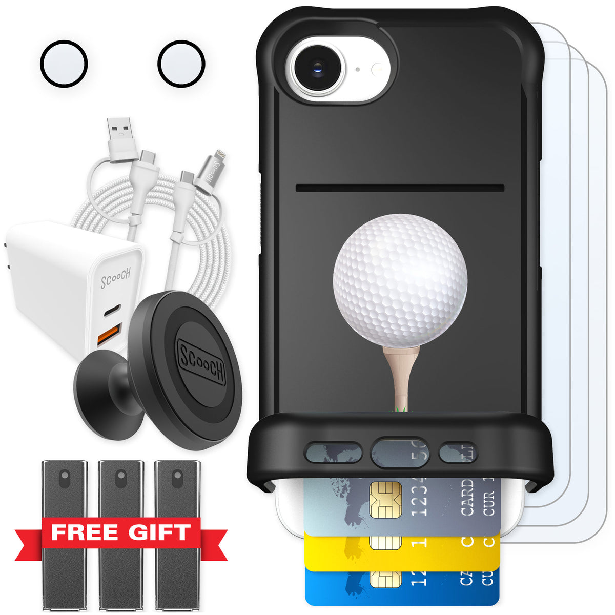 Scooch Wingmate Tee Time for iPhone 16e β Ultimate Bundle