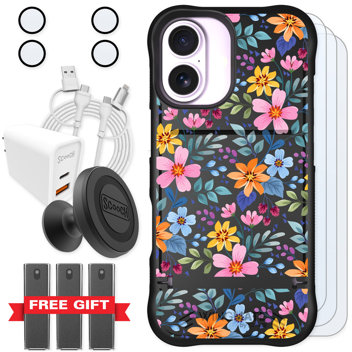 Scooch Wingmate Full Bloom for iPhone 17 — Ultimate Bundle