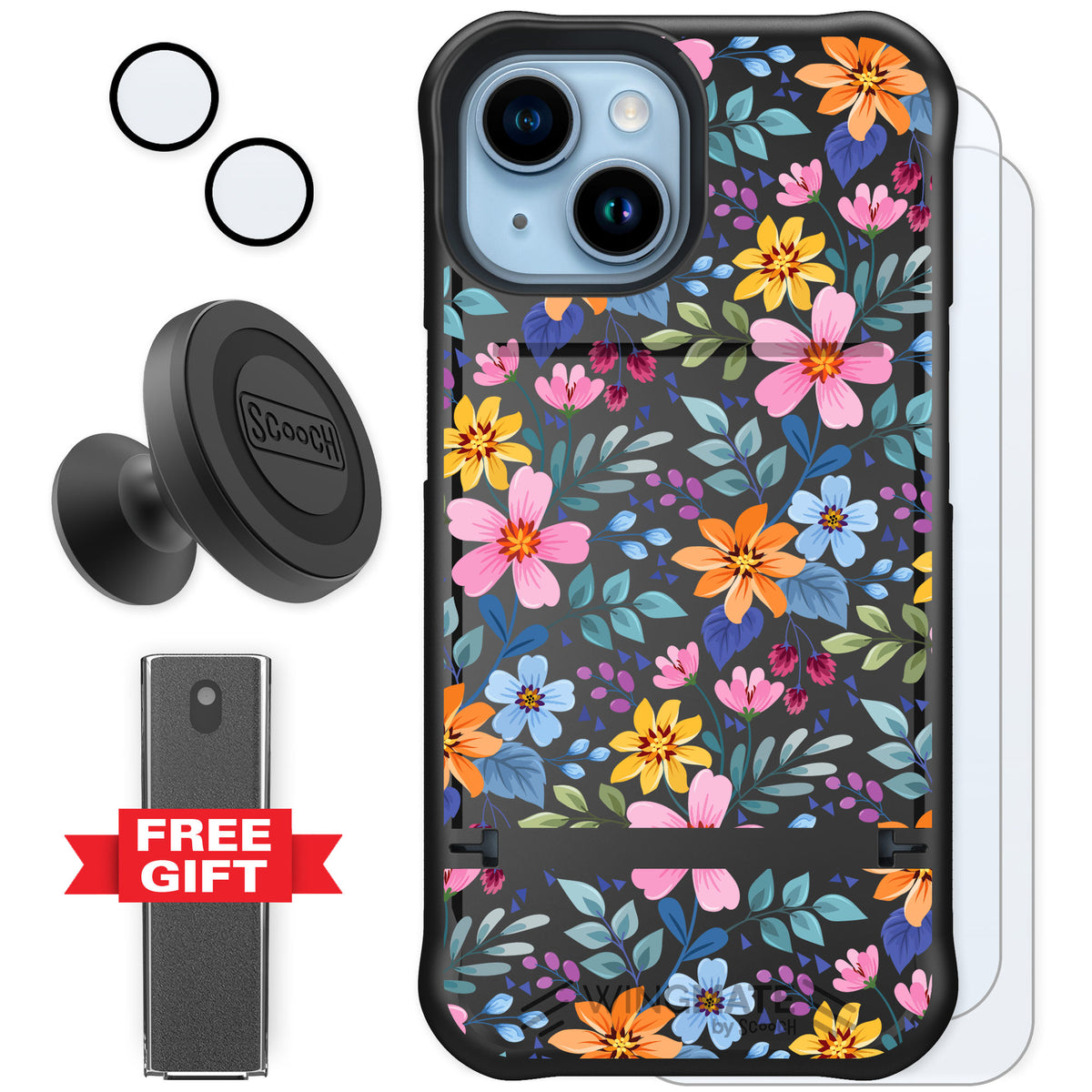 Scooch Wingmate Full Bloom for iPhone 15 — Defender Bundle
