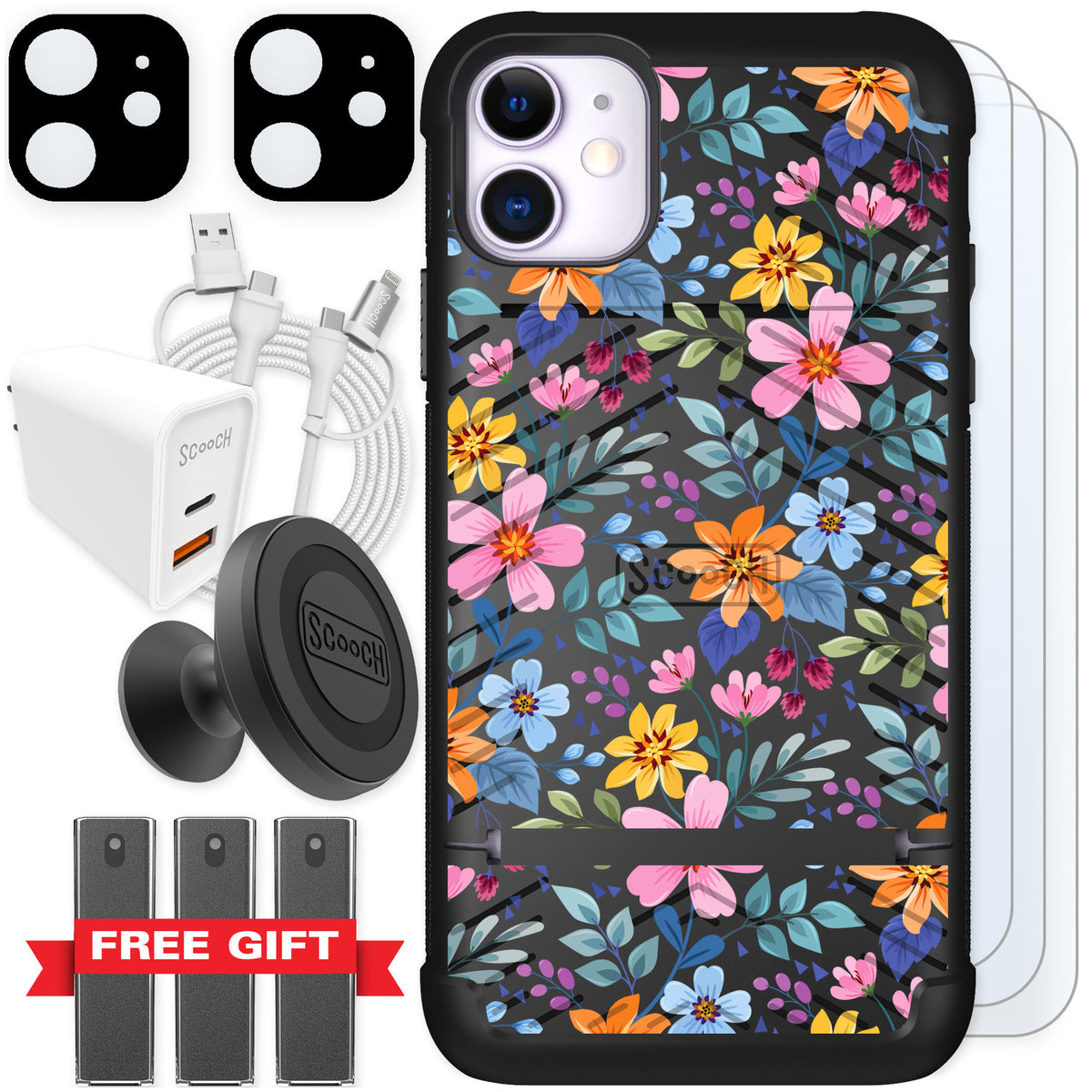 Scooch Wingmate Full Bloom for iPhone 11 — Ultimate Bundle