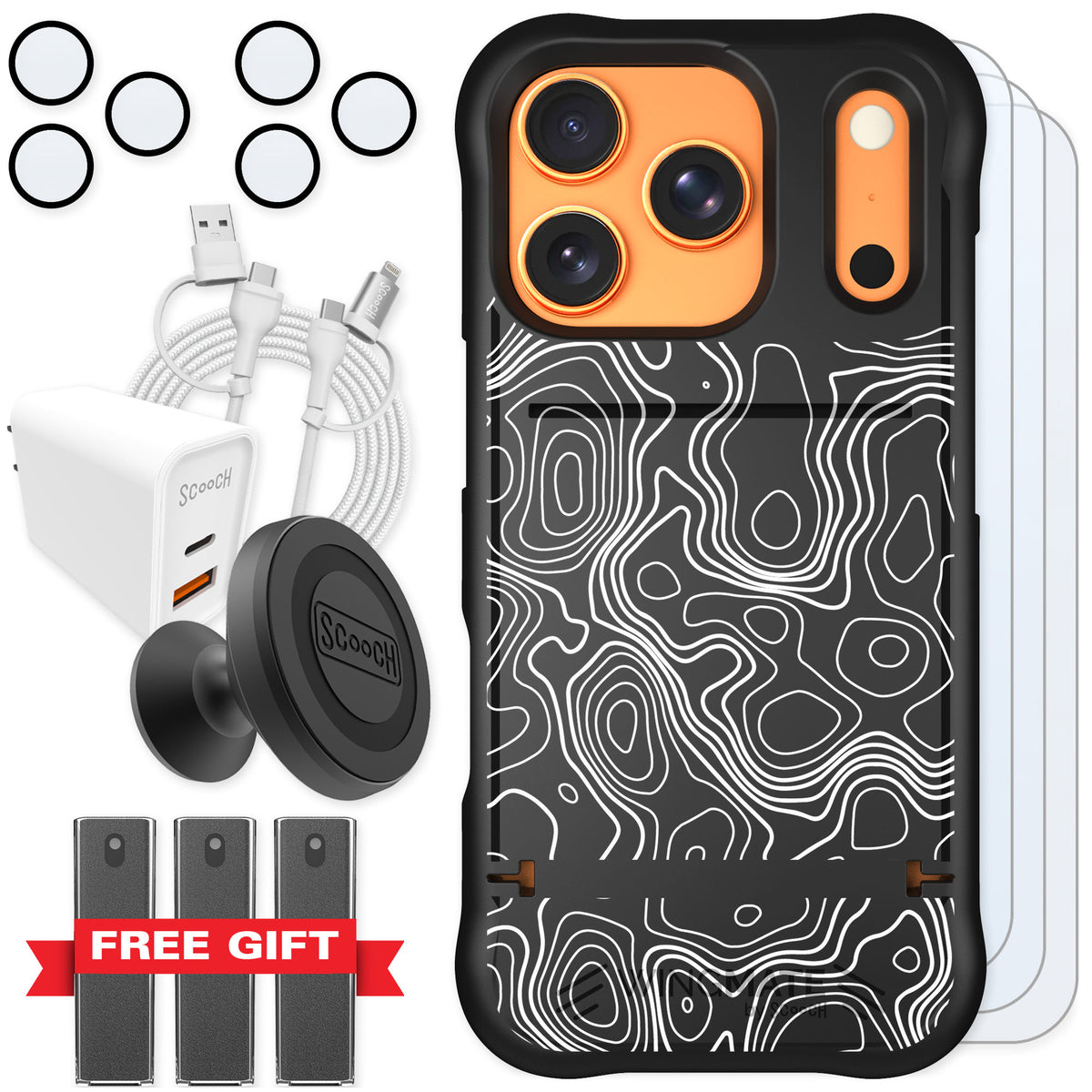 Scooch Wingmate Topography for iPhone 17 Pro — Ultimate Bundle