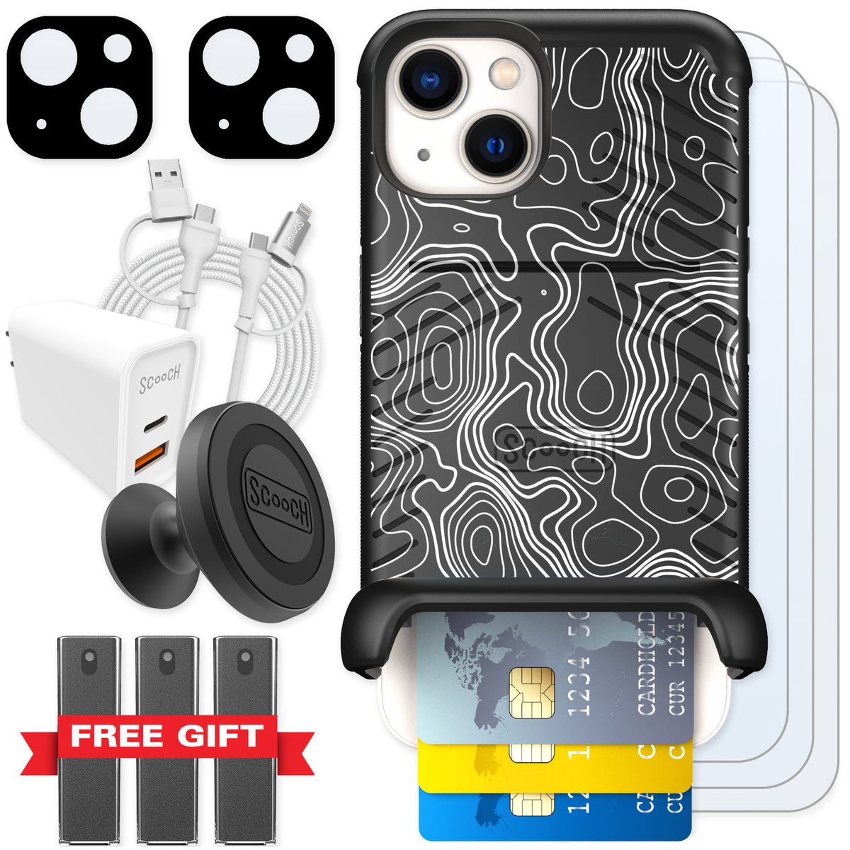 Scooch Wingmate Topography for iPhone 13 — Ultimate Bundle