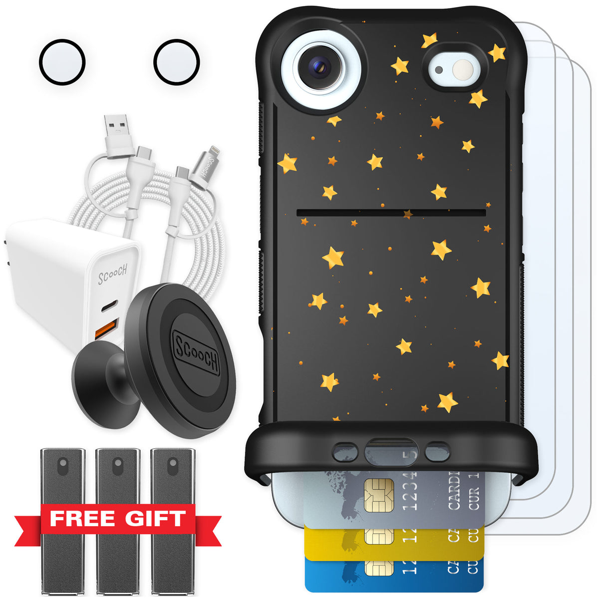 Scooch Wingmate Gold Stars for iPhone Air β Ultimate Bundle