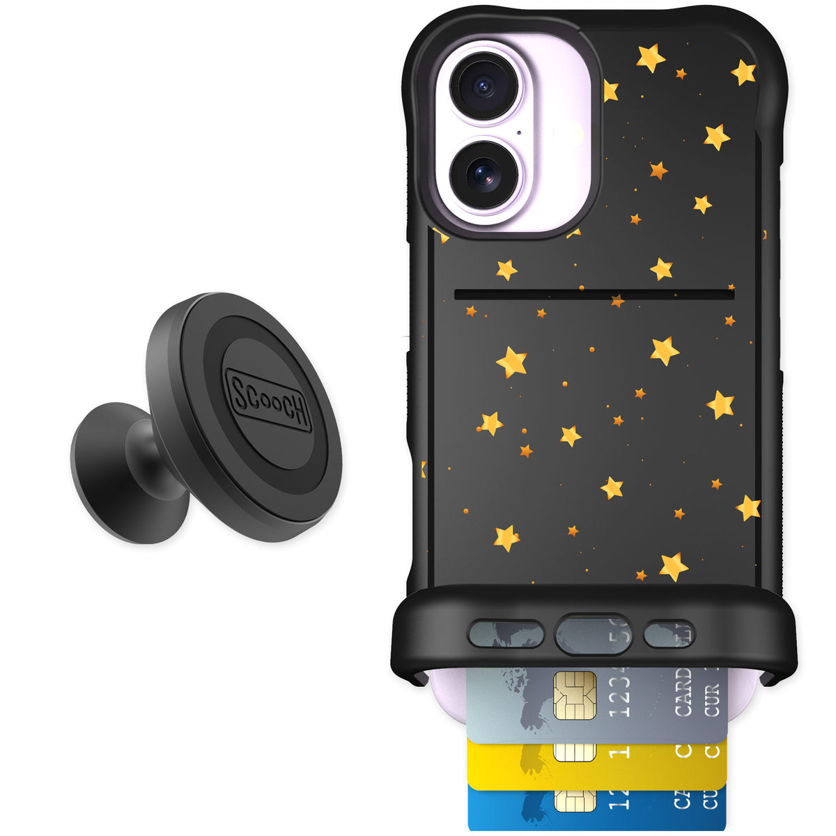 Scooch Wingmate Gold Stars for iPhone 17 β Starter Bundle