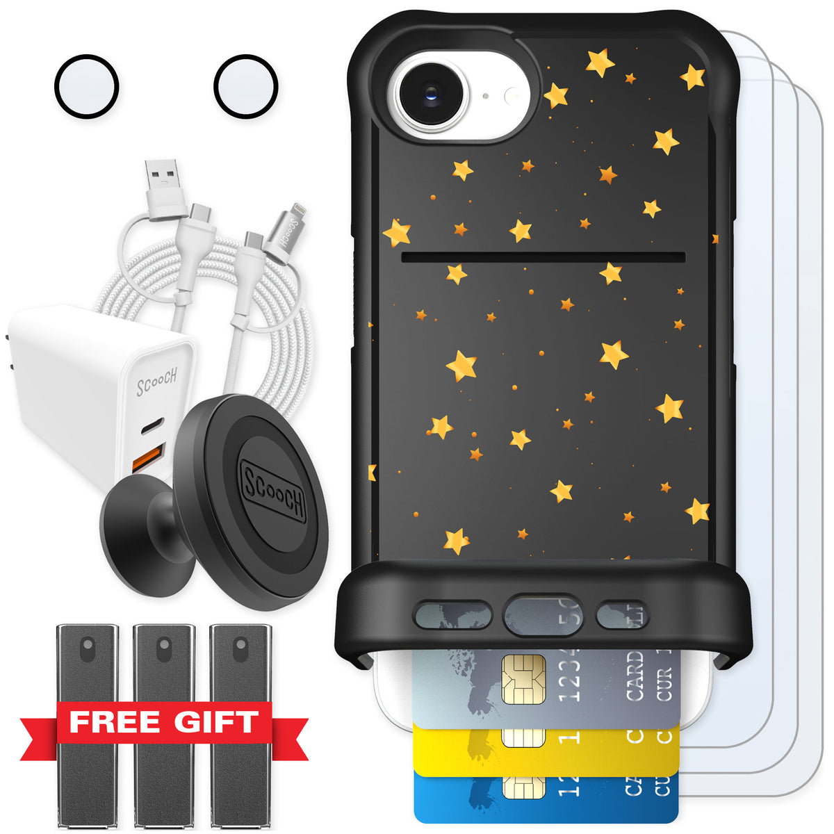 Scooch Wingmate Gold Stars for iPhone 17e β Ultimate Bundle