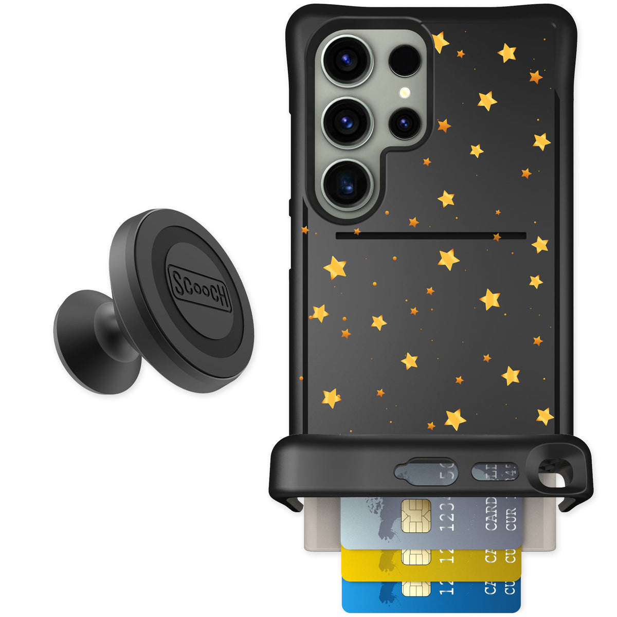 Scooch Wingmate Gold Stars for Galaxy S24 Ultra β Starter Bundle