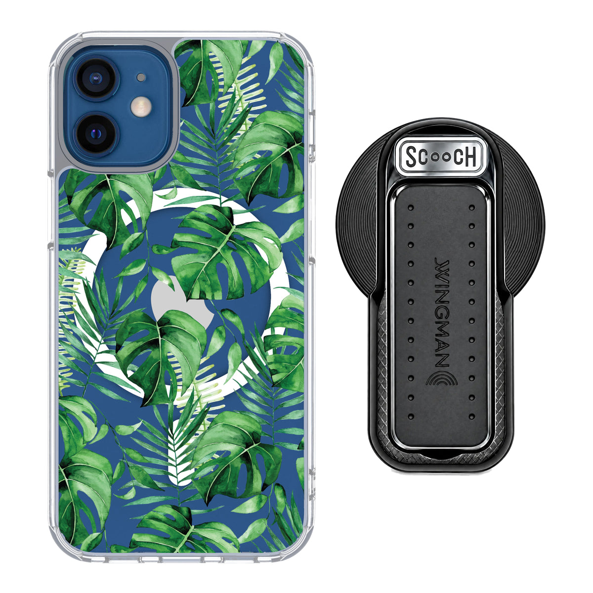 Scooch MagCase Monstera for iPhone 12 mini with MagSafe Wingback - Black