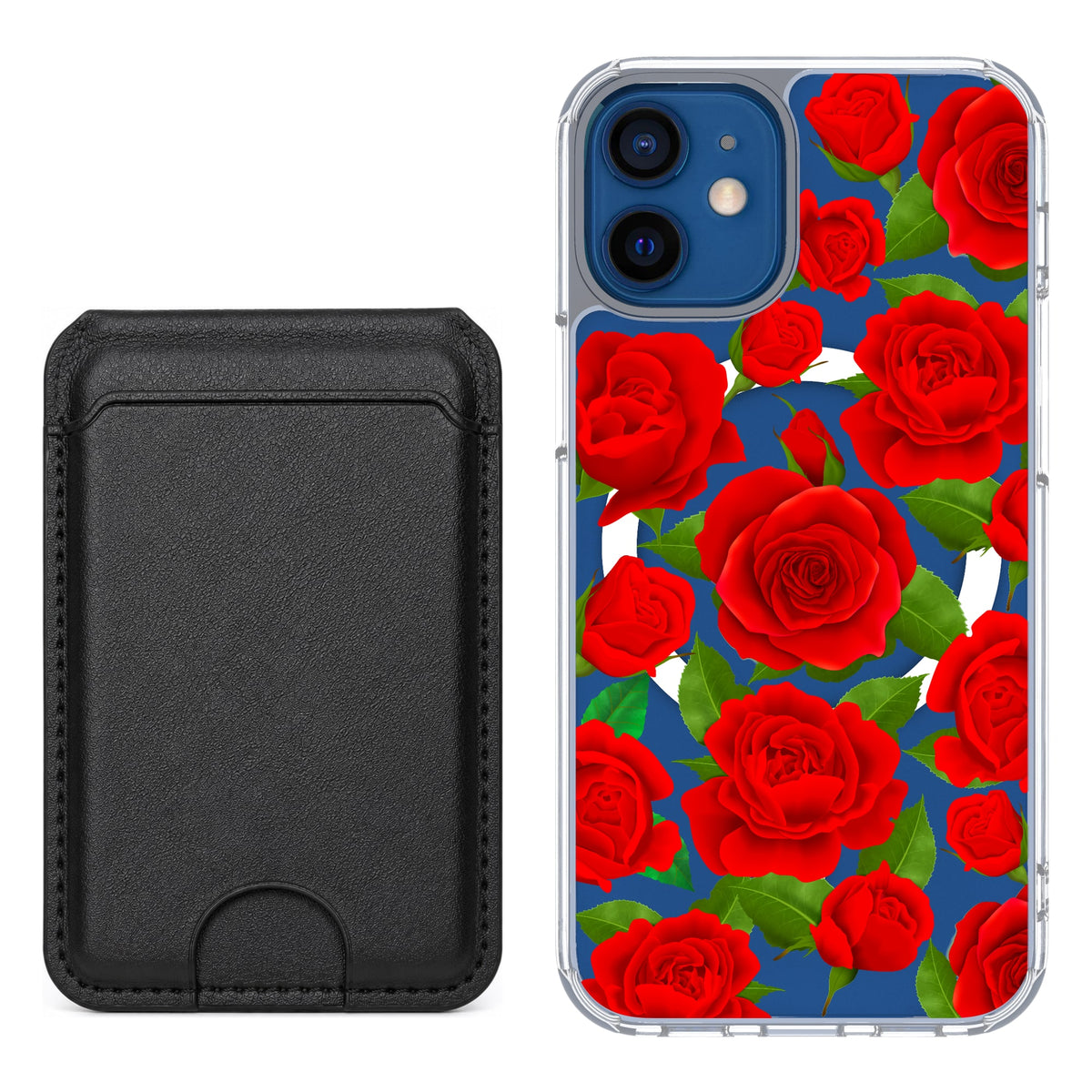 Scooch MagCase Rose Garden for iPhone 12 mini with Black MagWallet