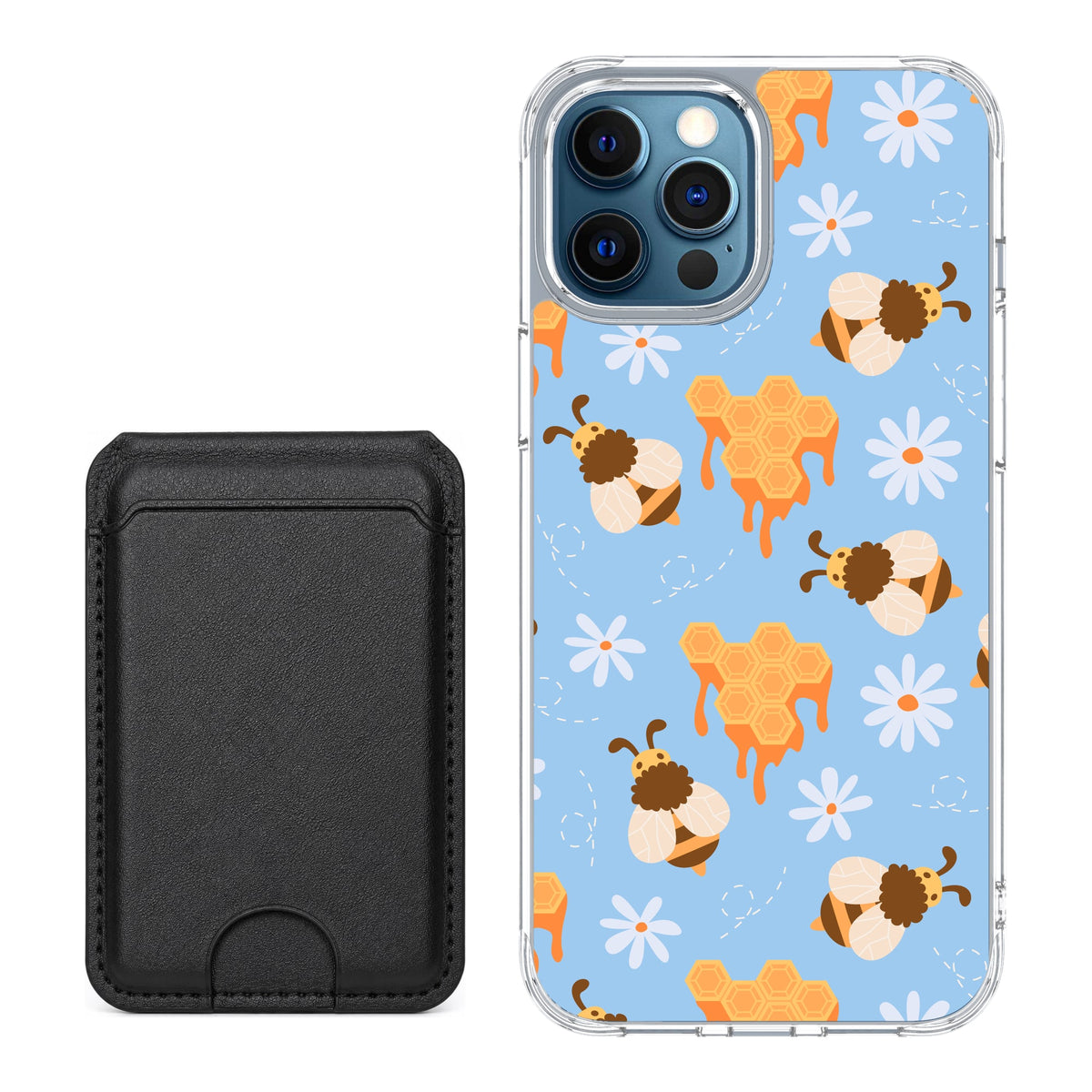 Scooch MagCase Honey Bees for iPhone 12 Pro Max with Black MagWallet