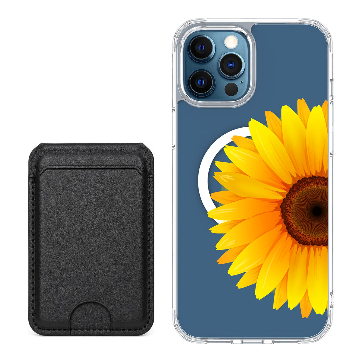 Scooch MagCase Sunflower for iPhone 12 Pro Max with Black MagWallet