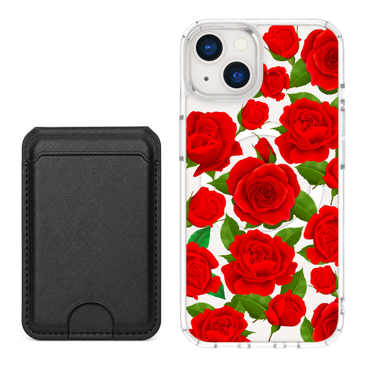 Scooch MagCase Rose Garden for iPhone 13 with Black MagWallet