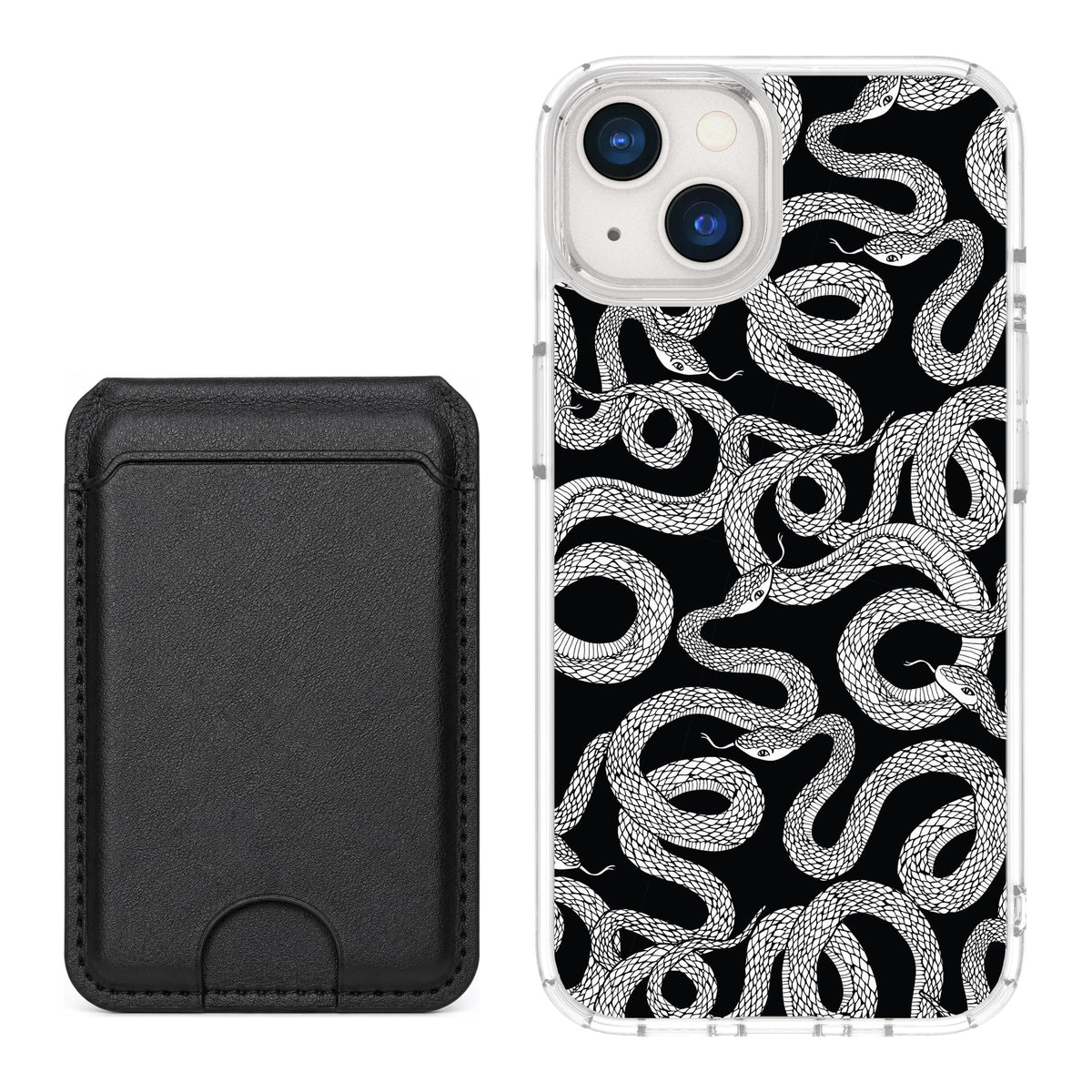 Scooch MagCase Snakes for iPhone 13 with Black MagWallet