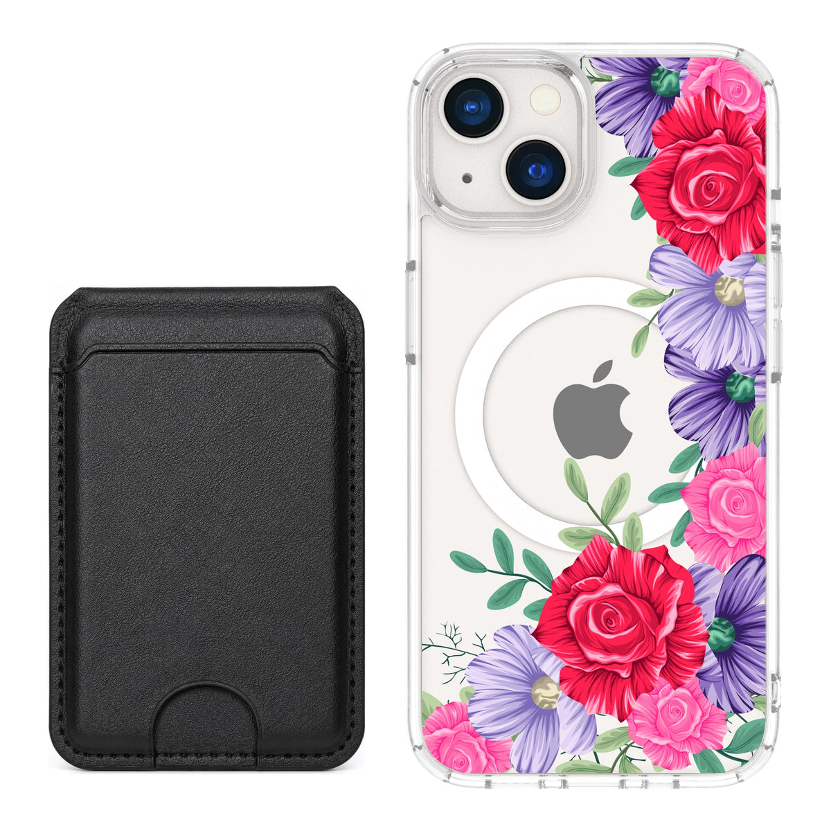 Scooch MagCase Spring Blossom for iPhone 13 with Black MagWallet