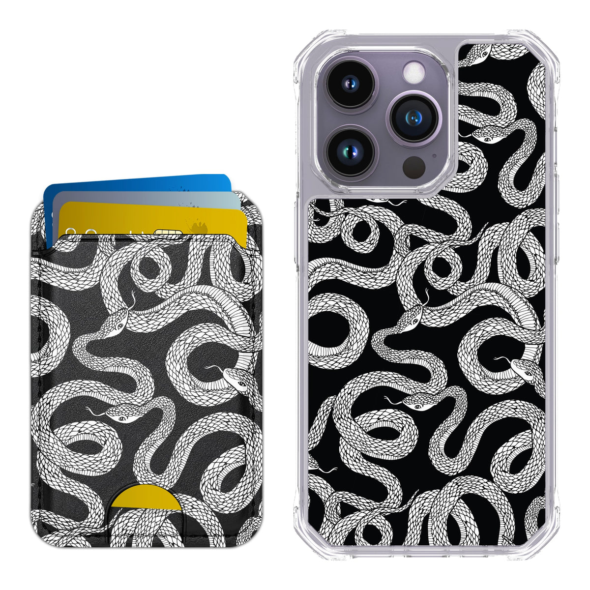 Scooch MagCase Snakes for iPhone 14 Pro with Matching MagWallet