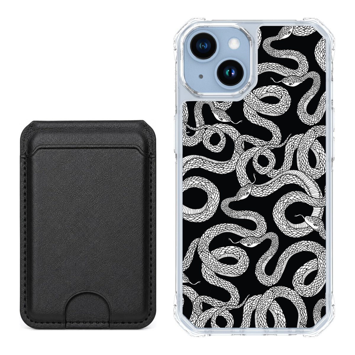 Scooch MagCase Snakes for iPhone 14 with Black MagWallet