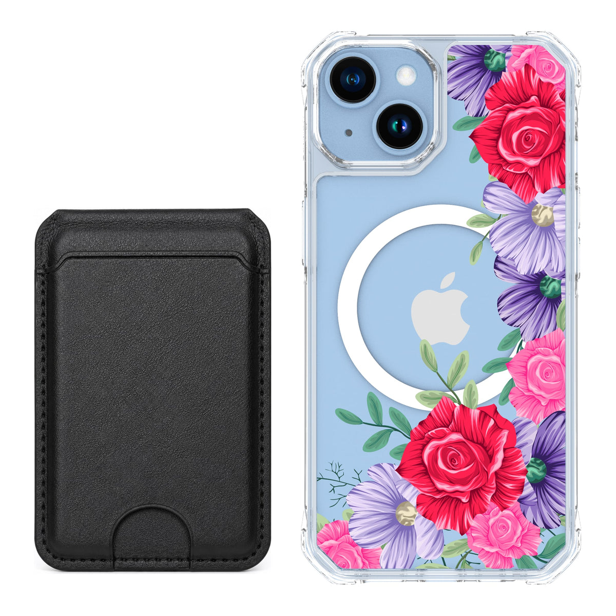 Scooch MagCase Spring Blossom for iPhone 14 with Black MagWallet