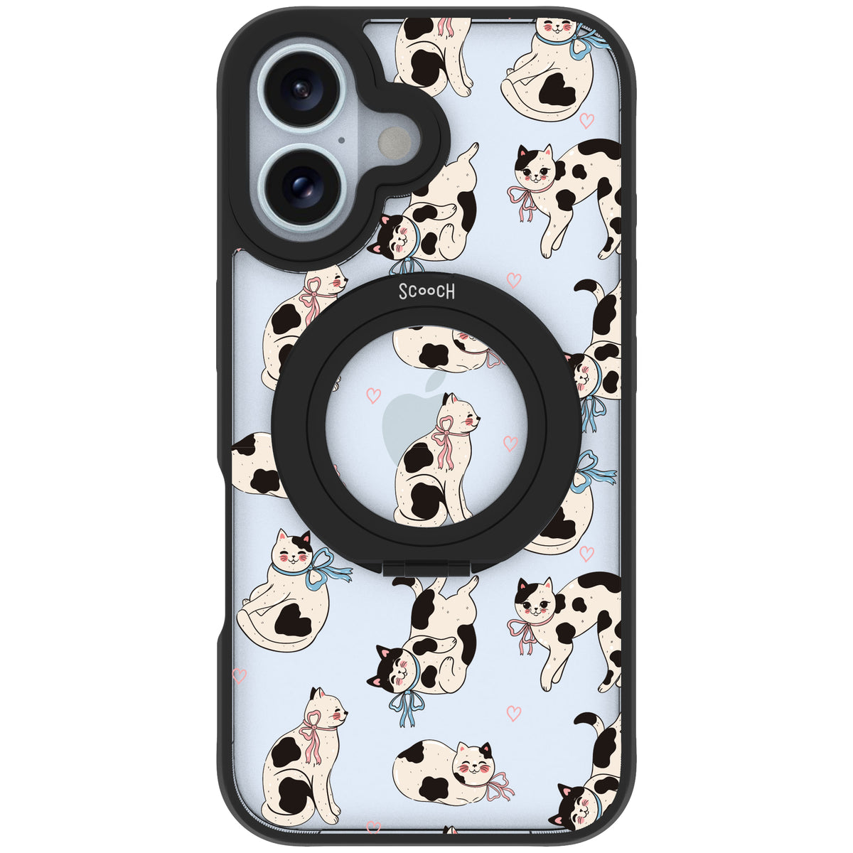 Scooch HaloCase Bow Kitties for iPhone 16 case