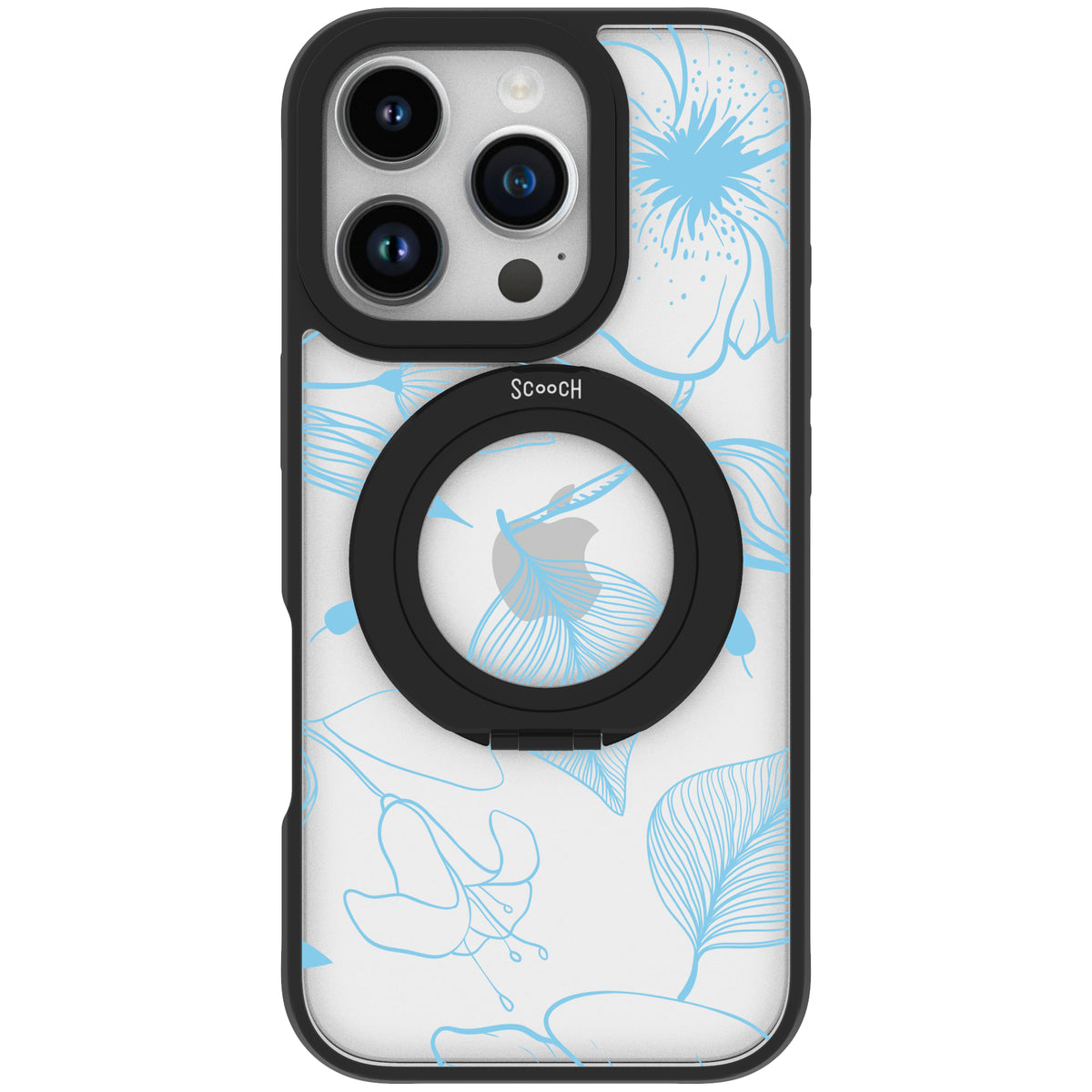 Scooch HaloCase Blue Hibiscus for iPhone 16 Pro case