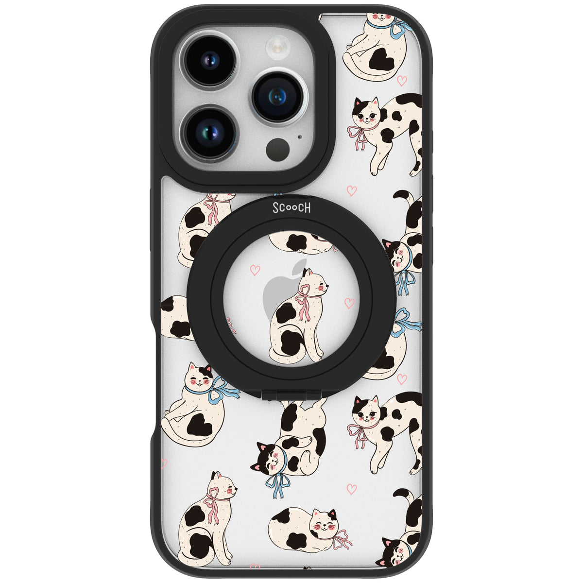 Scooch HaloCase Bow Kitties for iPhone 16 Pro case