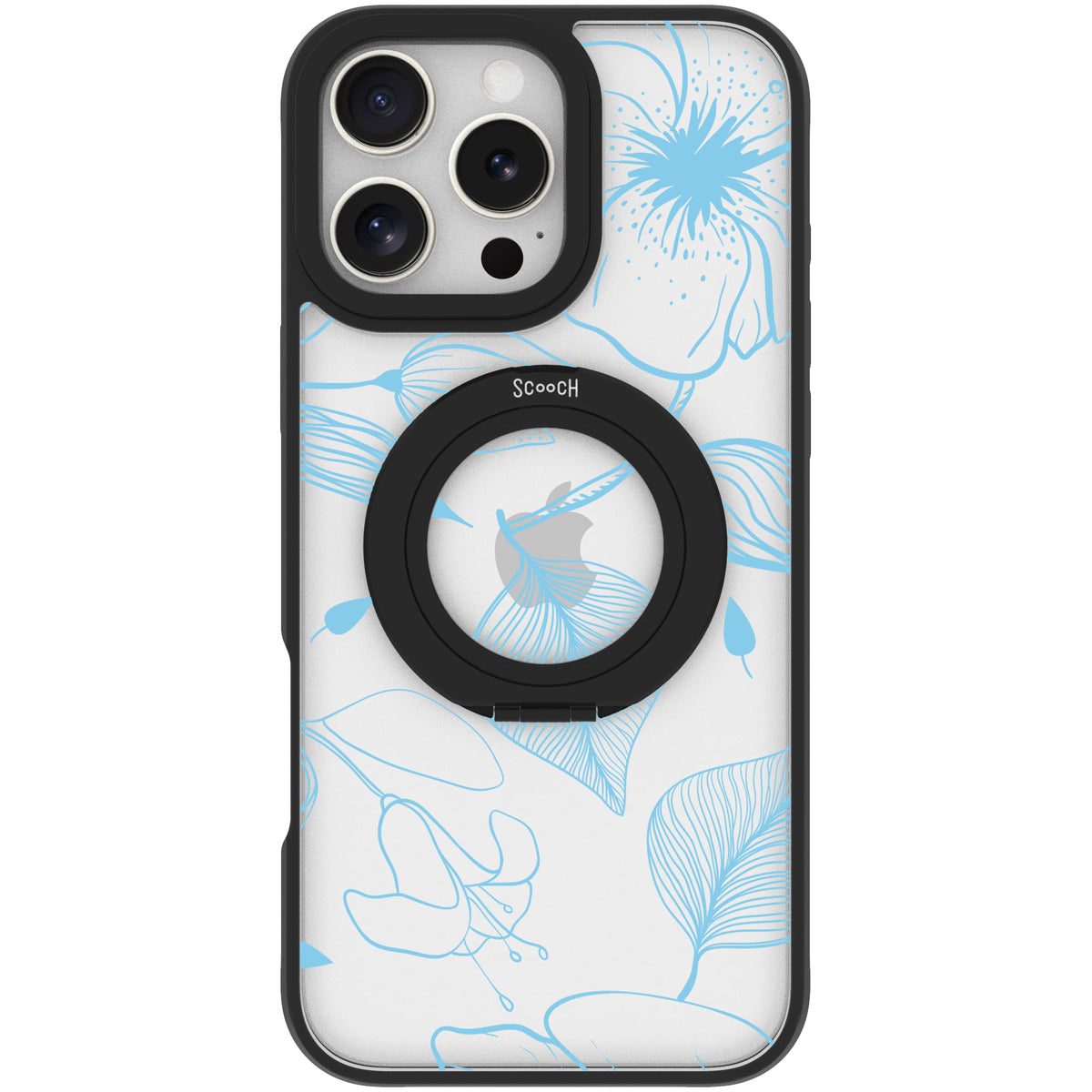 Scooch HaloCase Blue Hibiscus for iPhone 16 Pro Max case