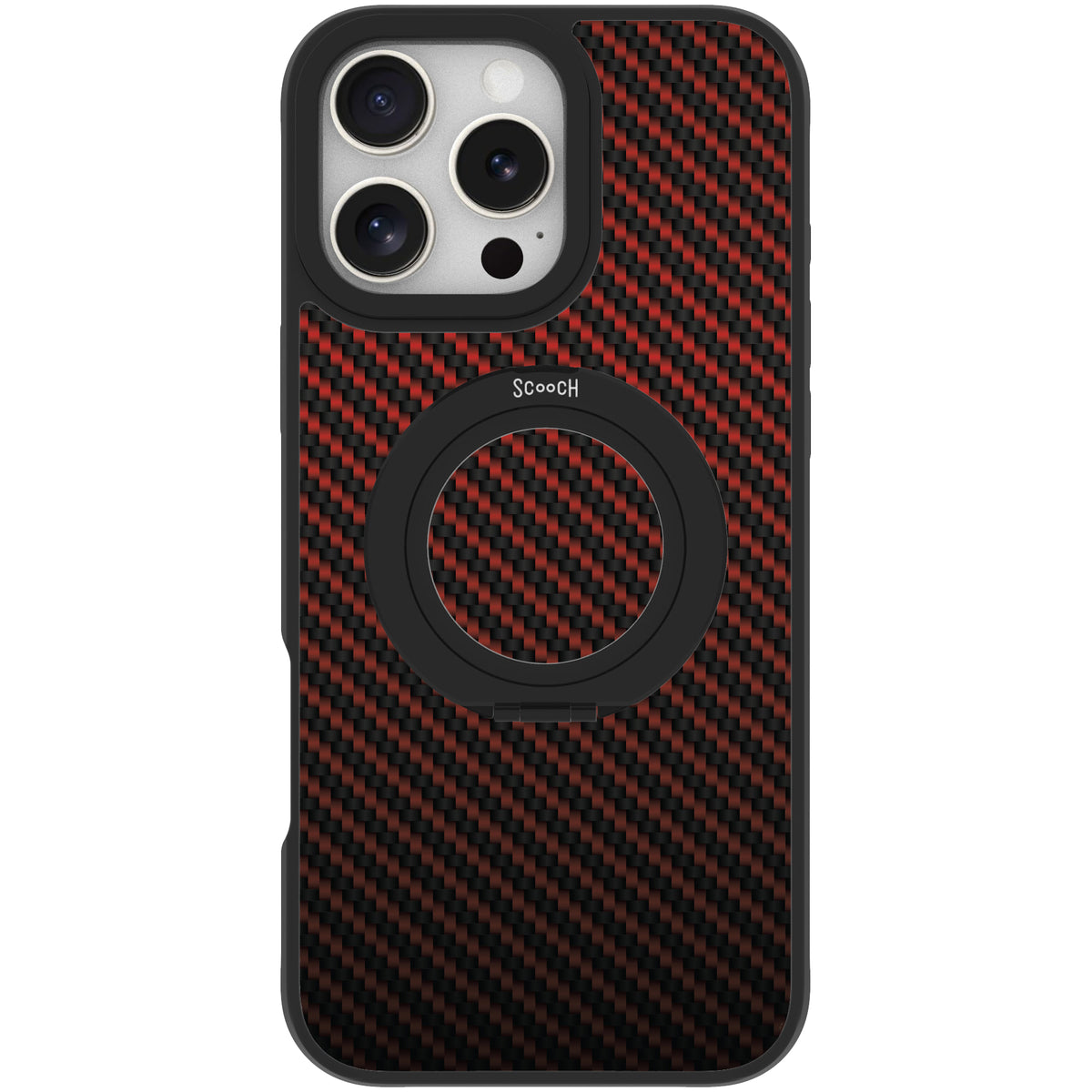 Scooch HaloCase Red Carbon Fiber for iPhone 16 Pro Max case