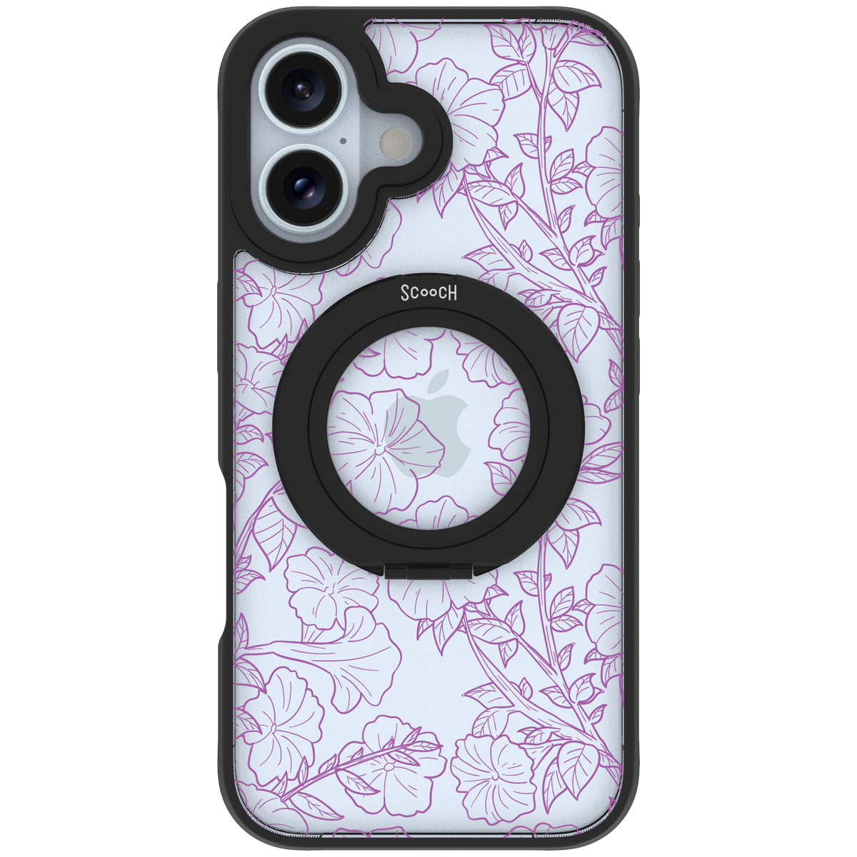 Scooch HaloCase Purple Petunias for iPhone 16 case