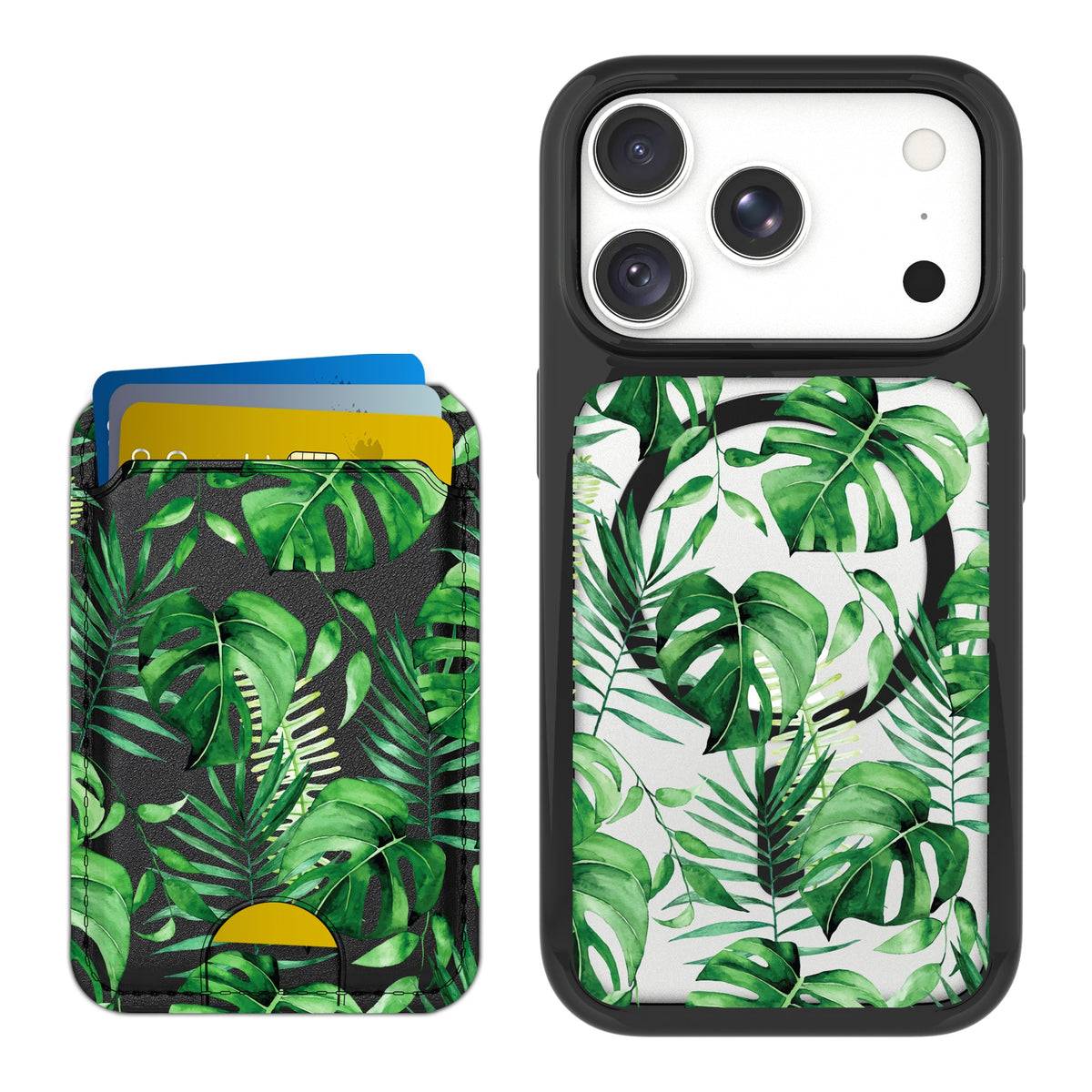 Scooch MagCase Monstera for iPhone 18 Pro Max with Matching MagWallet