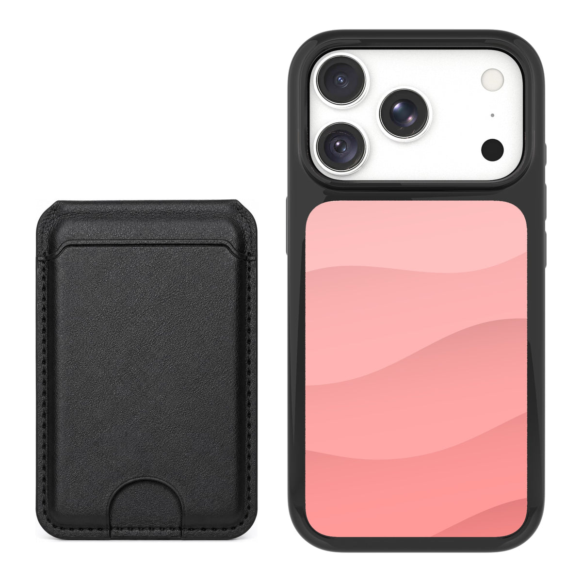 Scooch MagCase Pink Waves for iPhone 18 Pro Max with Black MagWallet