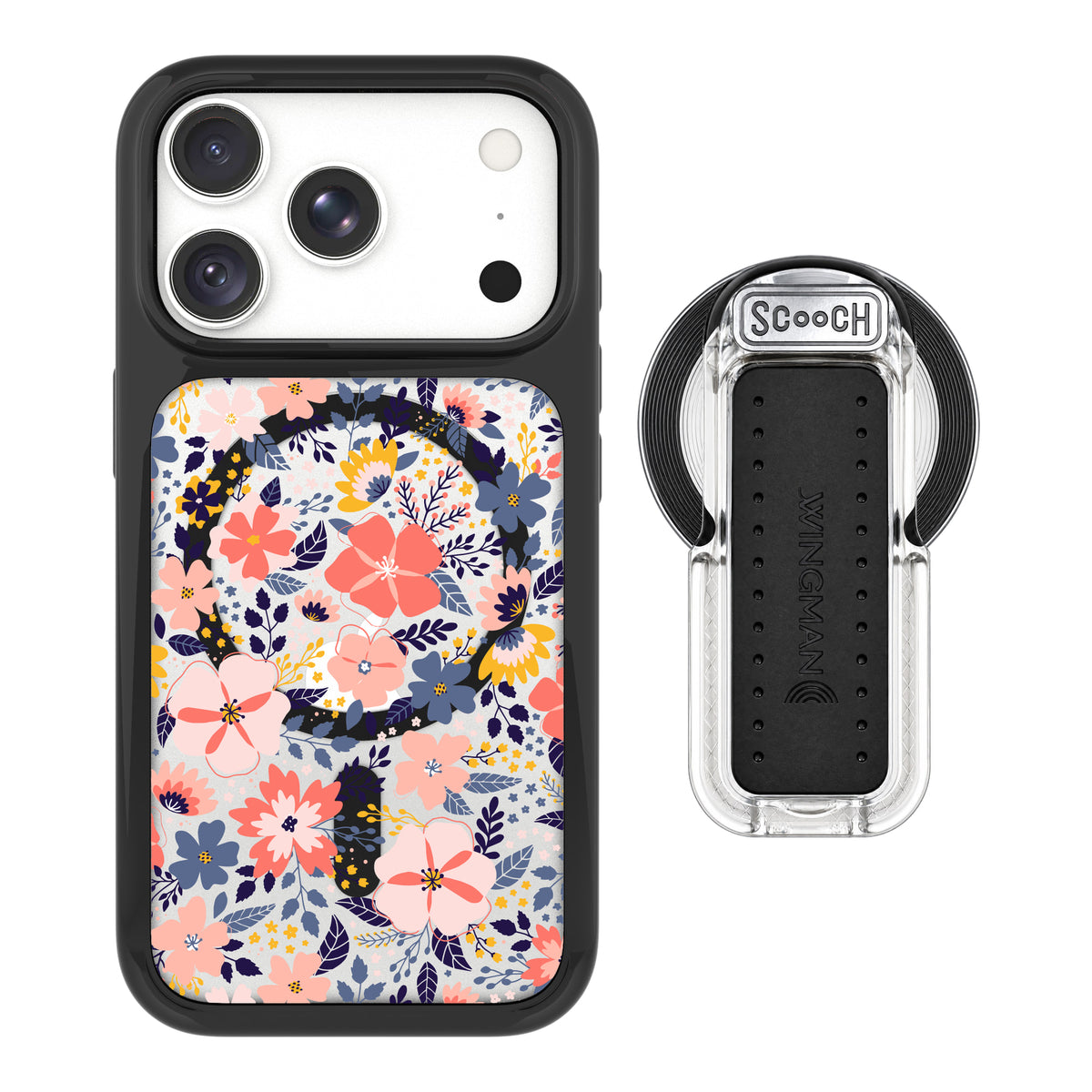 Scooch MagCase Wildflowers for iPhone 18 Pro with MagSafe Wingback - Clear