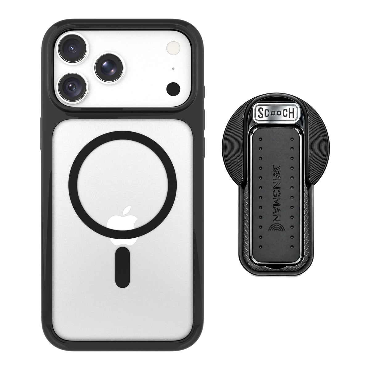 Wingman Tuxedo Clear iPhone 18 Pro Max MagSafe Wingback Bundle - Black