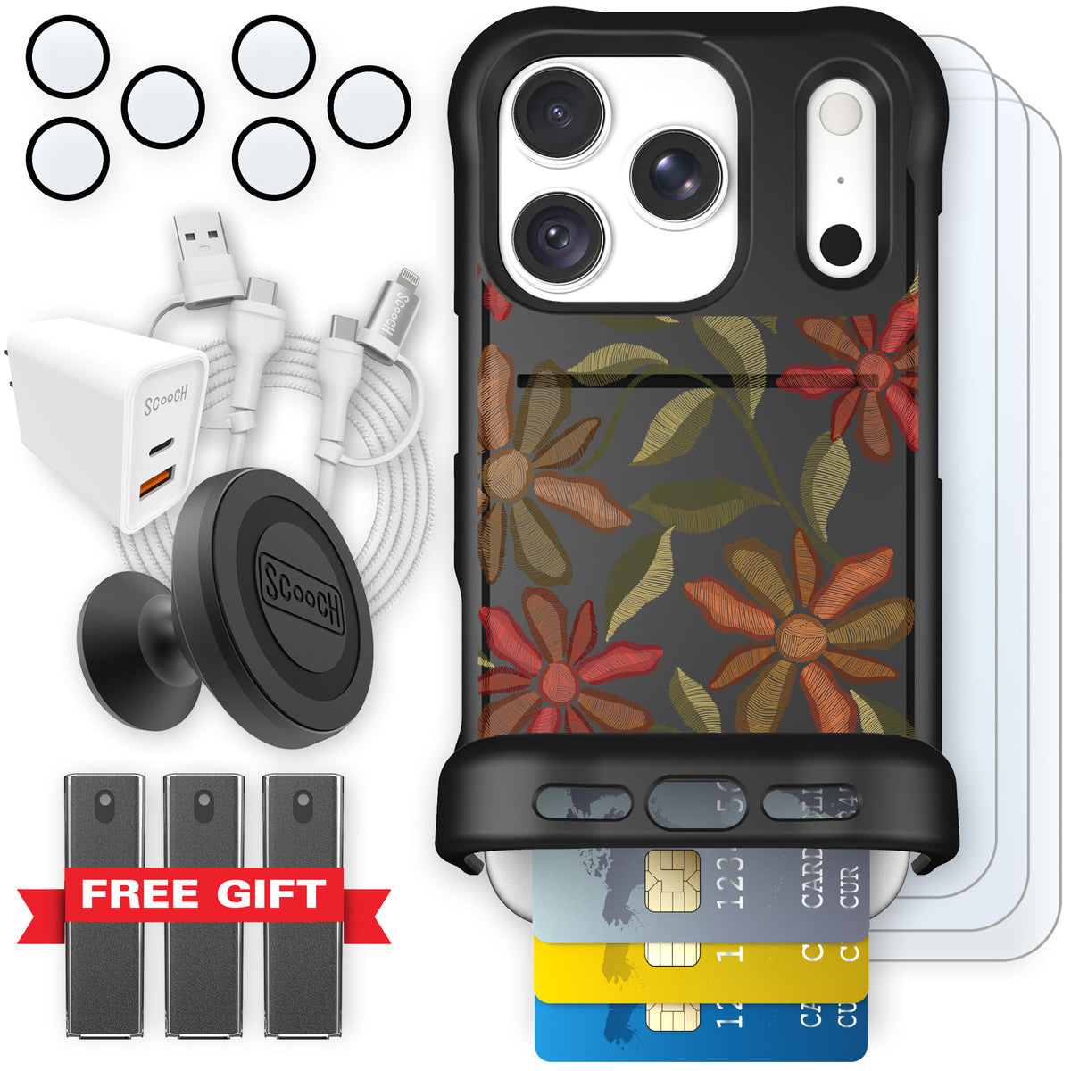 Wingmate Floral Tapestry for iPhone 18 Pro — Ultimate Bundle