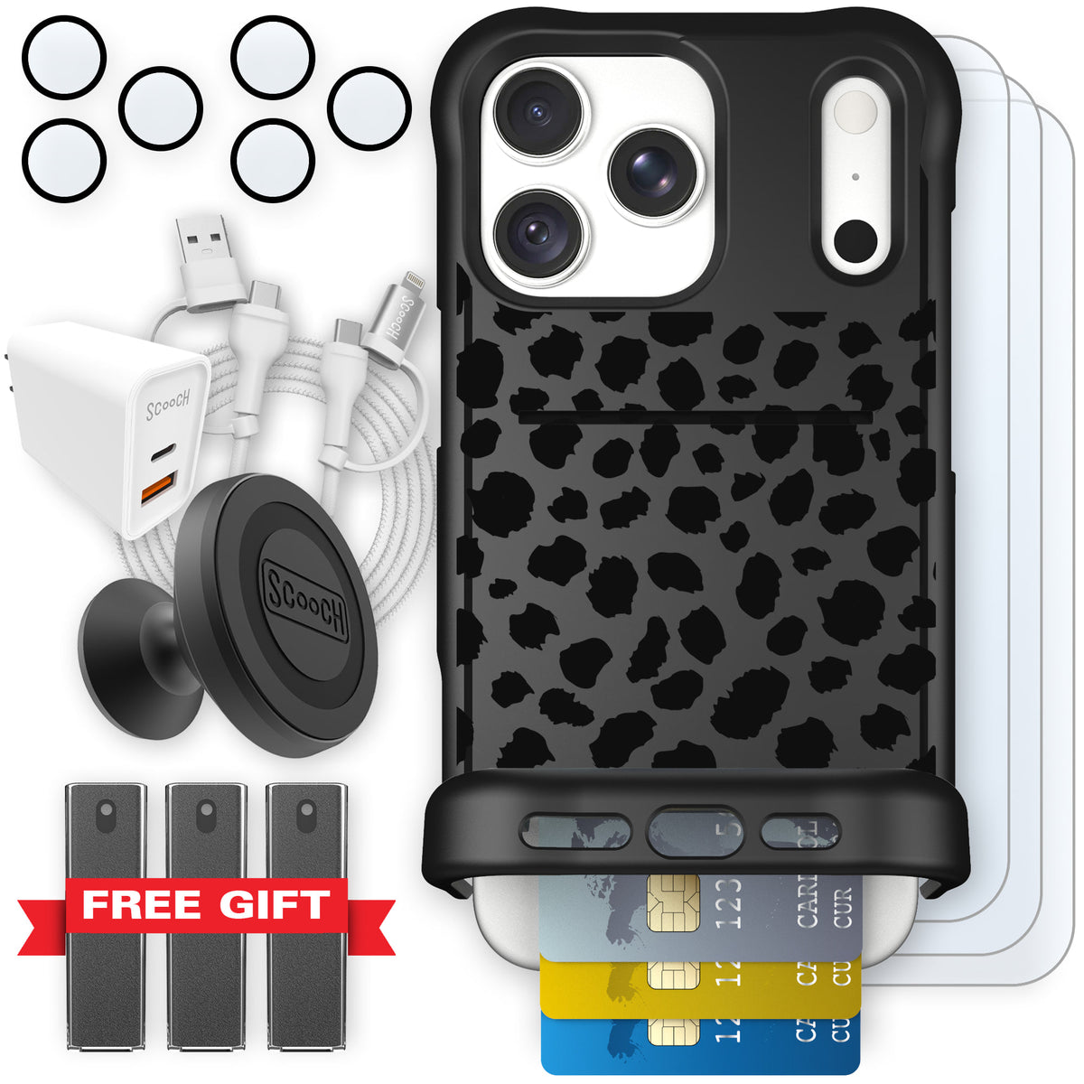 Wingmate Black Leopard for iPhone 18 Pro Max — Ultimate Bundle