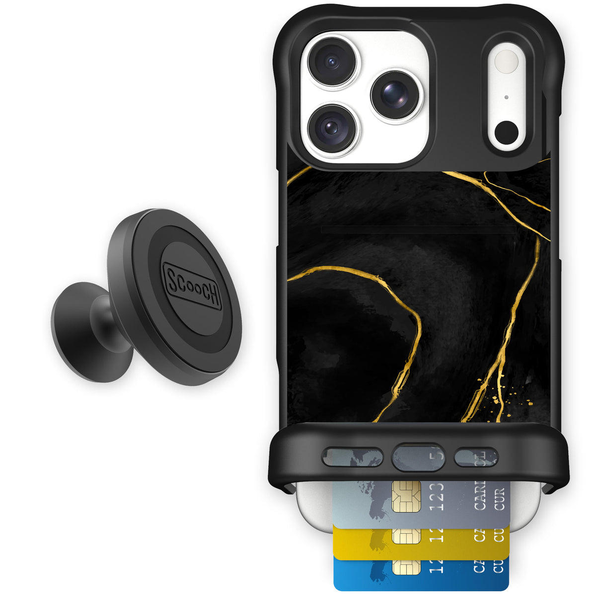 Wingmate Black Marble for iPhone 18 Pro Max — Starter Bundle