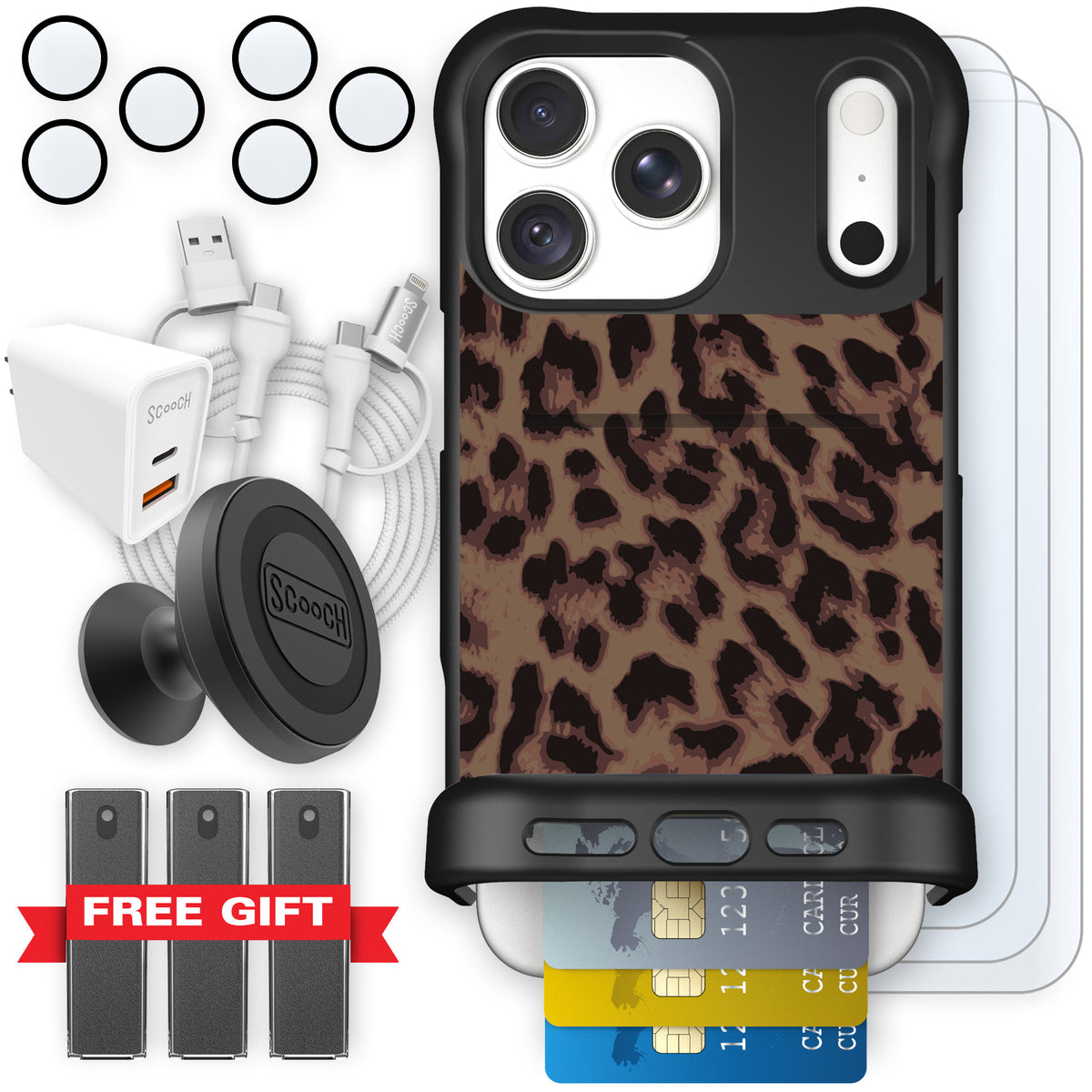 Wingmate Luxe Leopard for iPhone 18 Pro Max — Ultimate Bundle