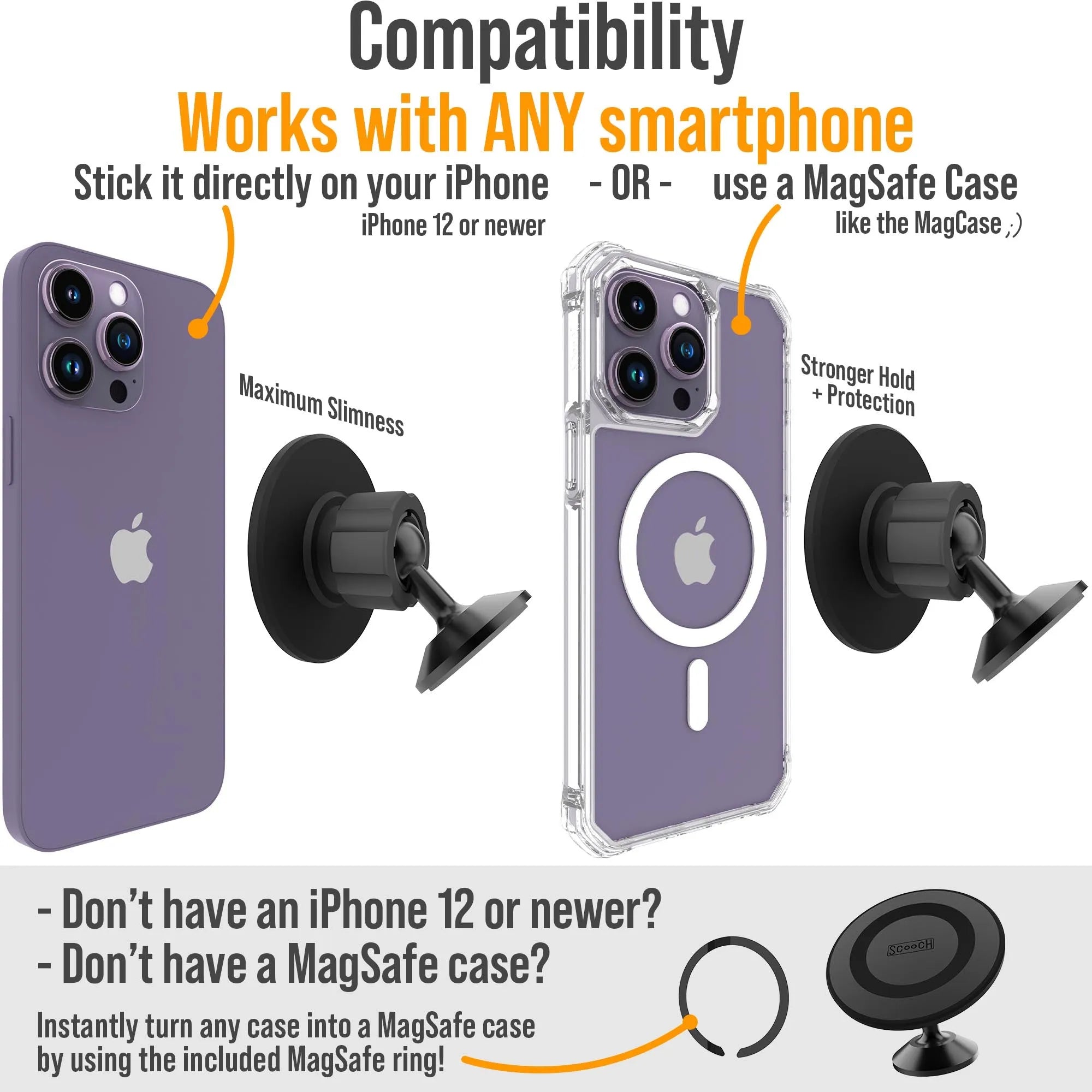Scooch MagMount - Universal MagSafe Car Mount Scooch Wingmount