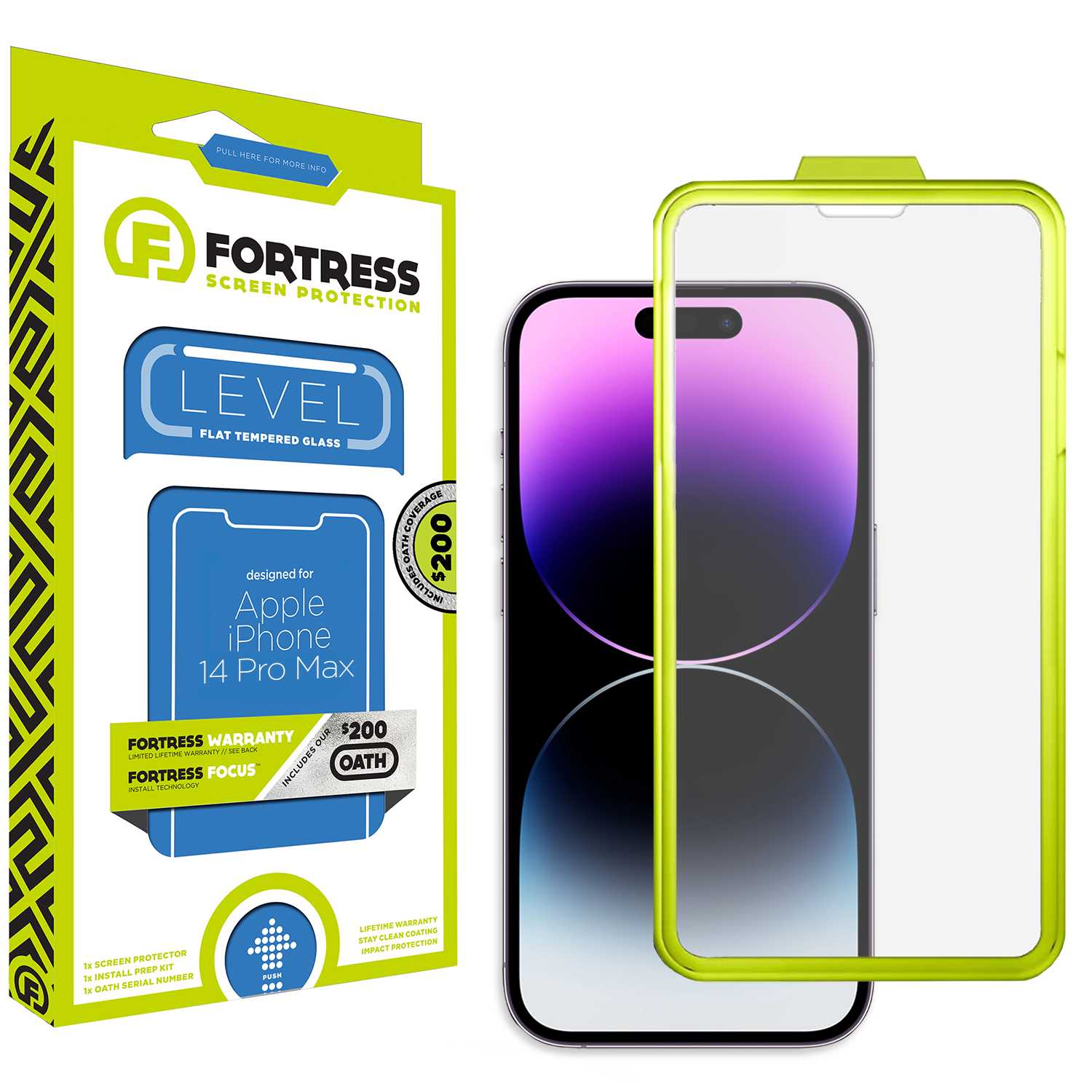 Fortress iPhone 14 Pro Max Screen Protector - $200 Protection Scooch Screen Protector
