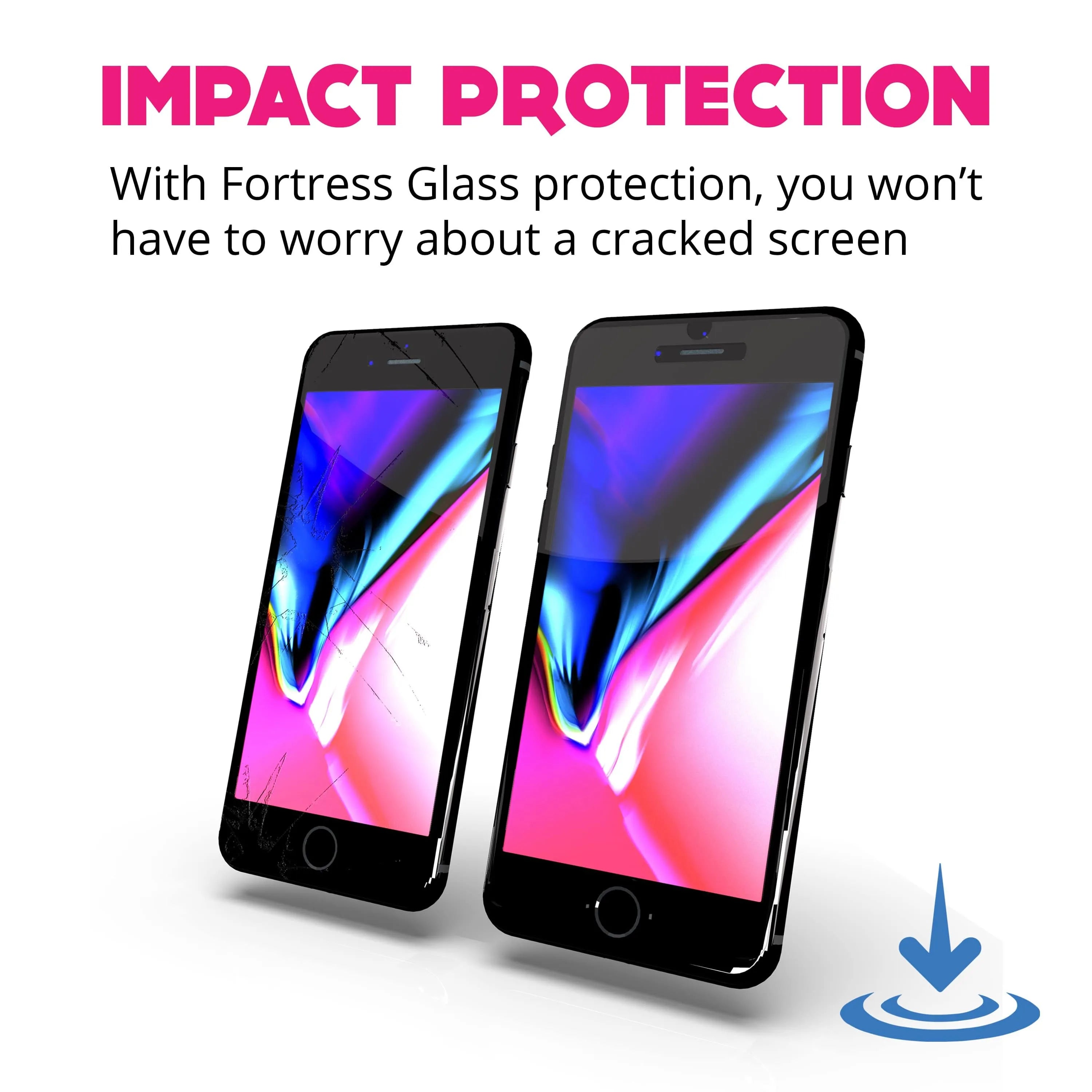 Fortress iPhone SE/8/7 Screen Protector - $200 Device Coverage Scooch Screen Protector